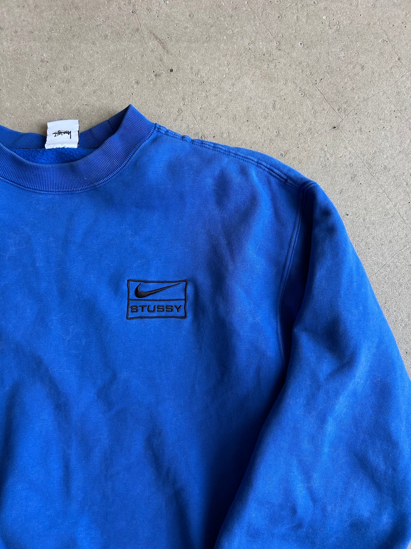 Nike X Stussy Faded Sweater Blue Small
