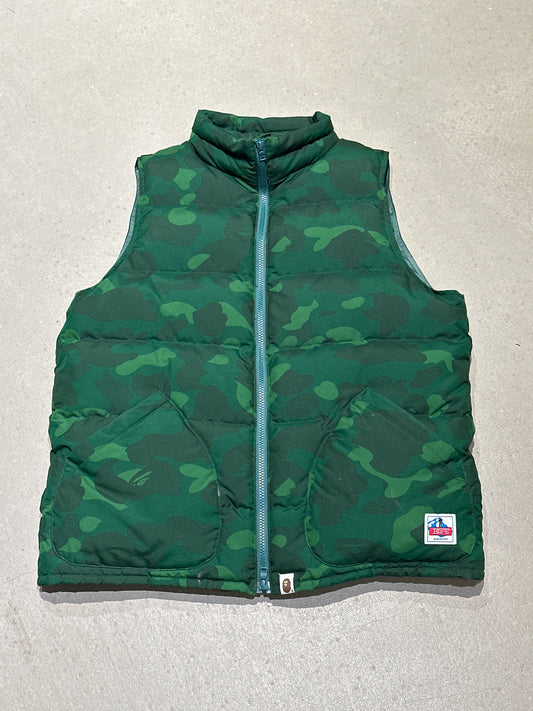 Bape Mountain Sports Camo Bodywarmer Green Large