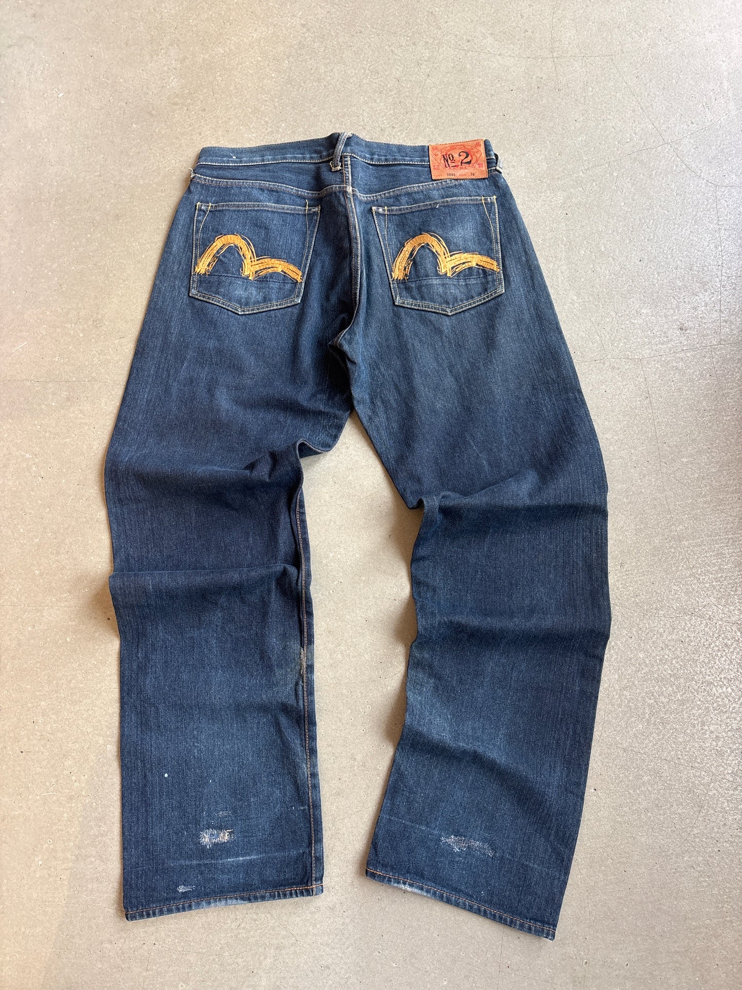 Evisu No. 2 Jeans Size 36 Brown Logo