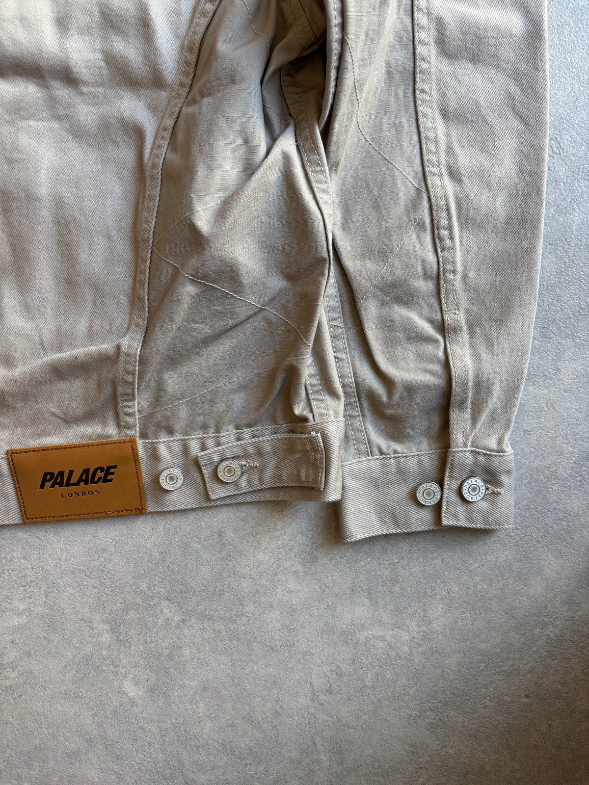 Palace Panel Denim Jacket Stone Grey