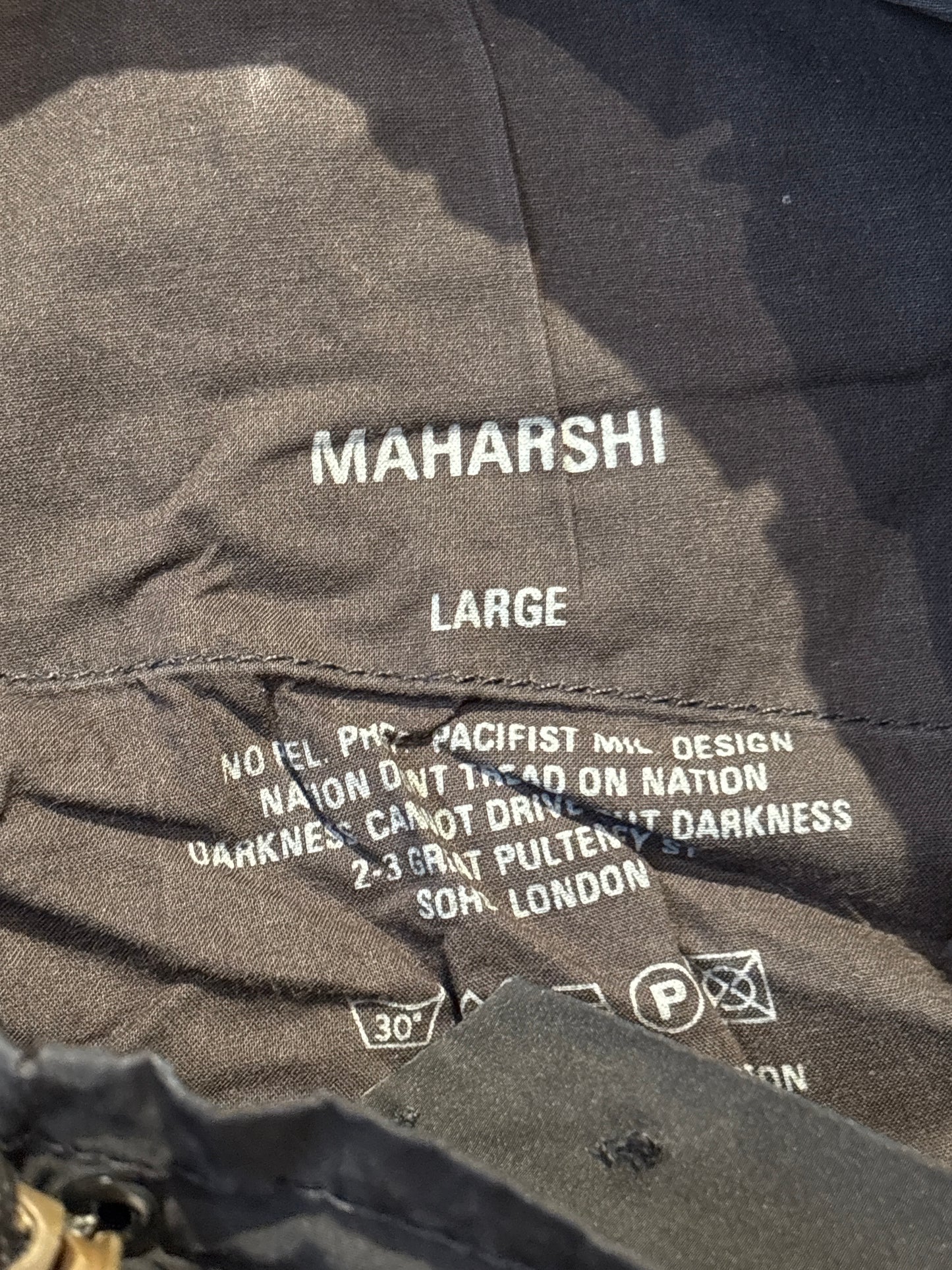 Maharishi Parachute Pants Black Large