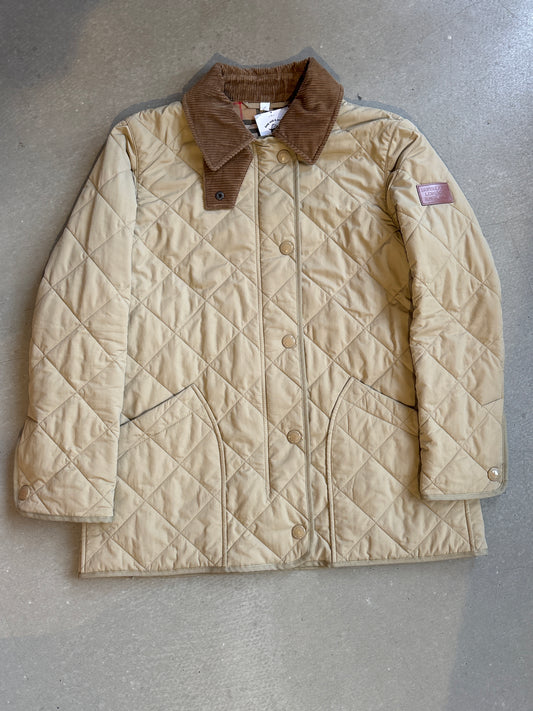 Burberry Diamond Quilted Thermoregulated Barn Jacket Beige M