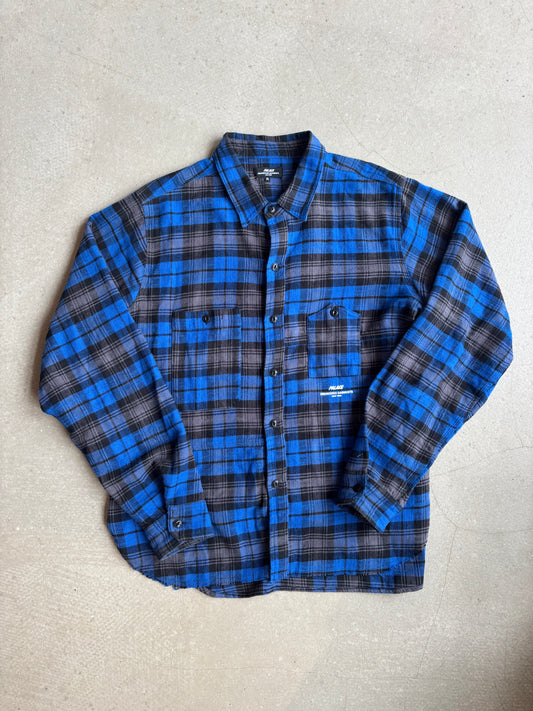 Palace x Engineered Garments Panel Check Blue Work Shirt