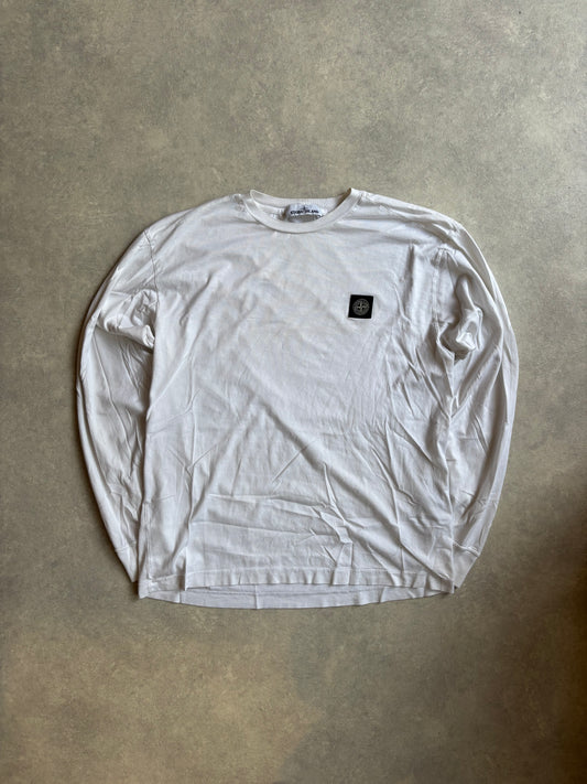 Stone Island Square Logo Longsleeve White XL