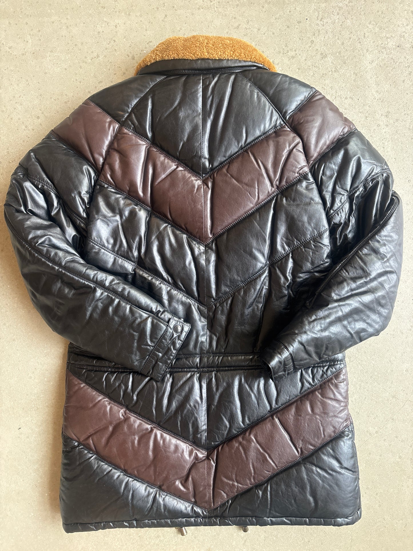 Double Goose X Patta Leather Bomber Brown Large