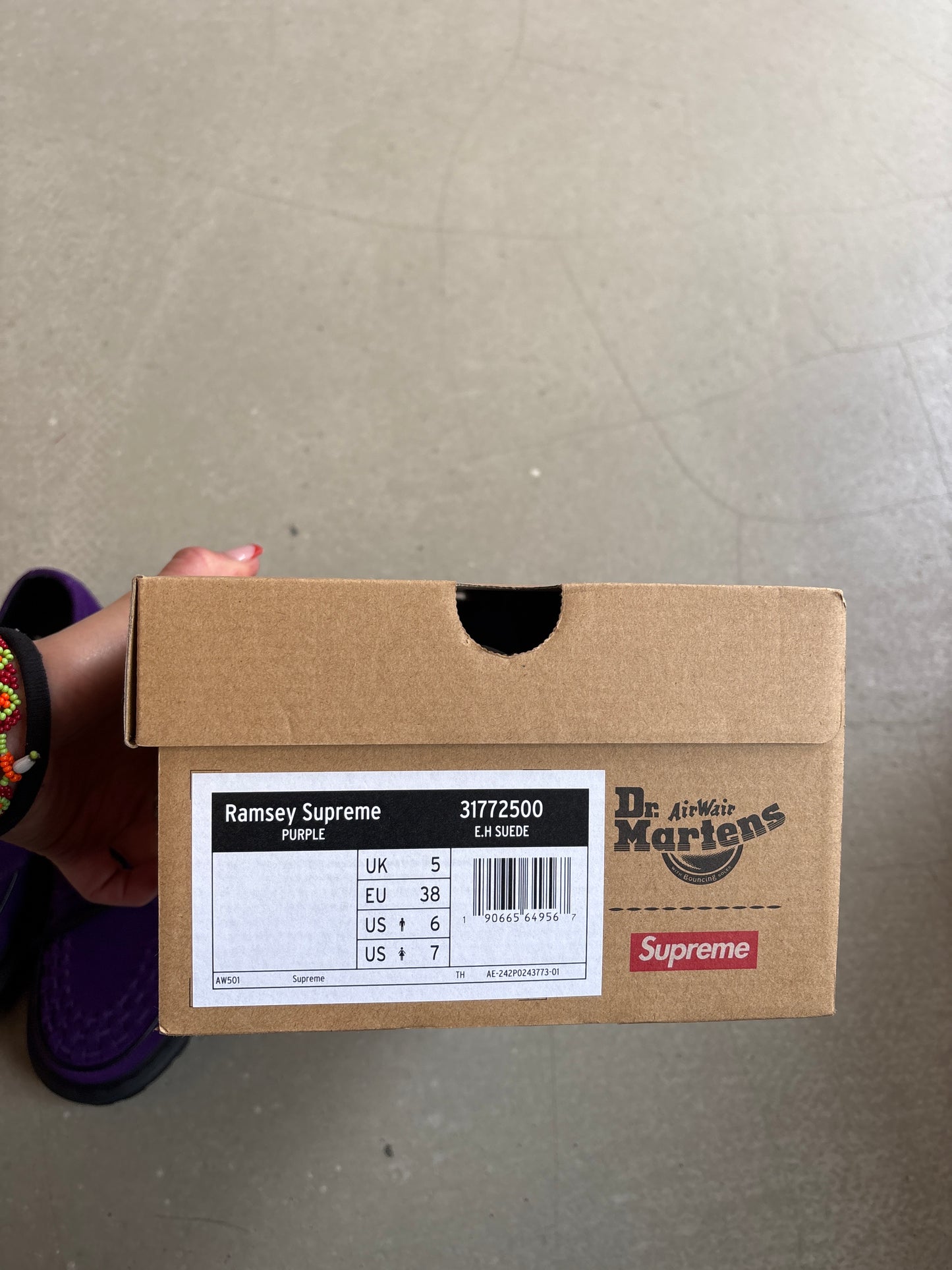 Supreme x Dr Martens Ramsey Purple EU38