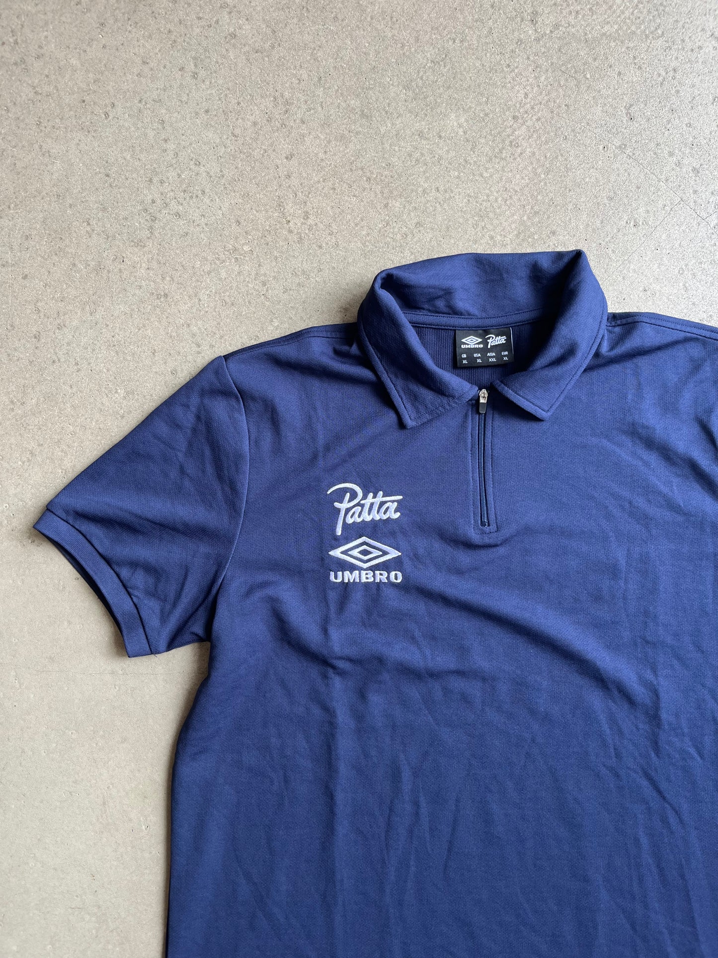 Patta x Umbro Short Sleeve Polo Navy XL