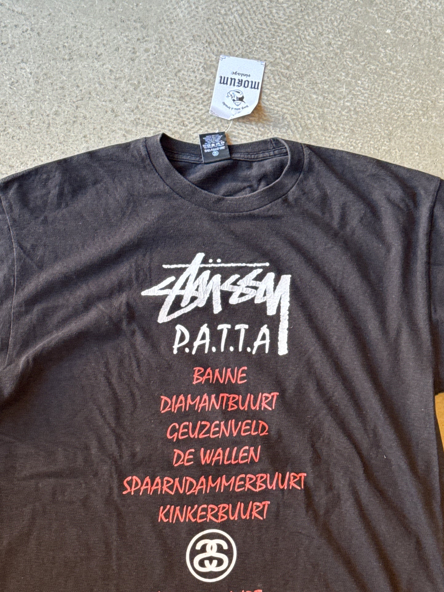 Patta x Stussy Amsterdam Neighbourhoods Tee Black L