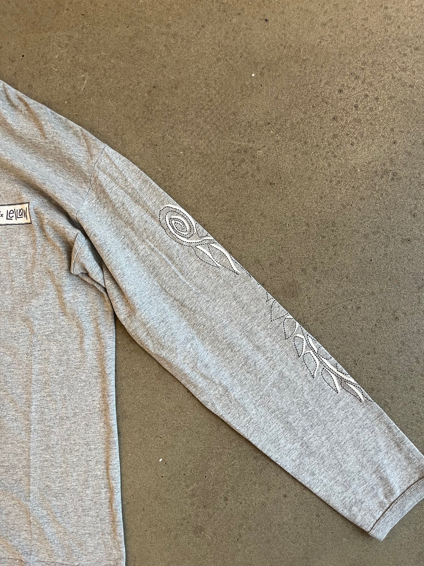 Stussy X Leilow long sleeve grey Size Medium