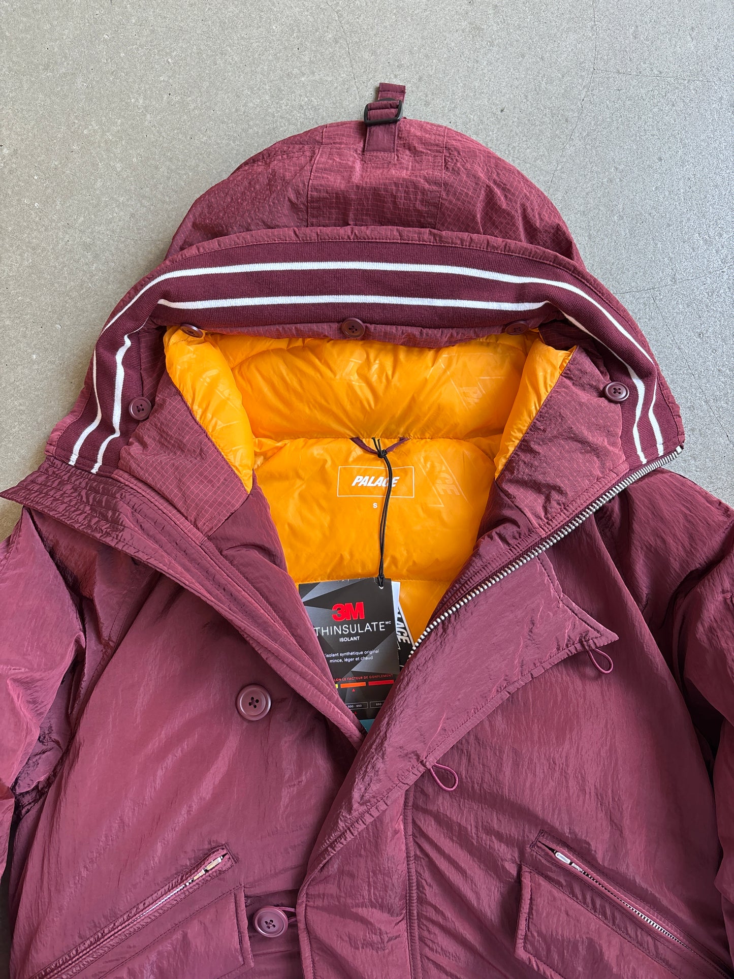 Palace P-2B Short Parka Burgundy