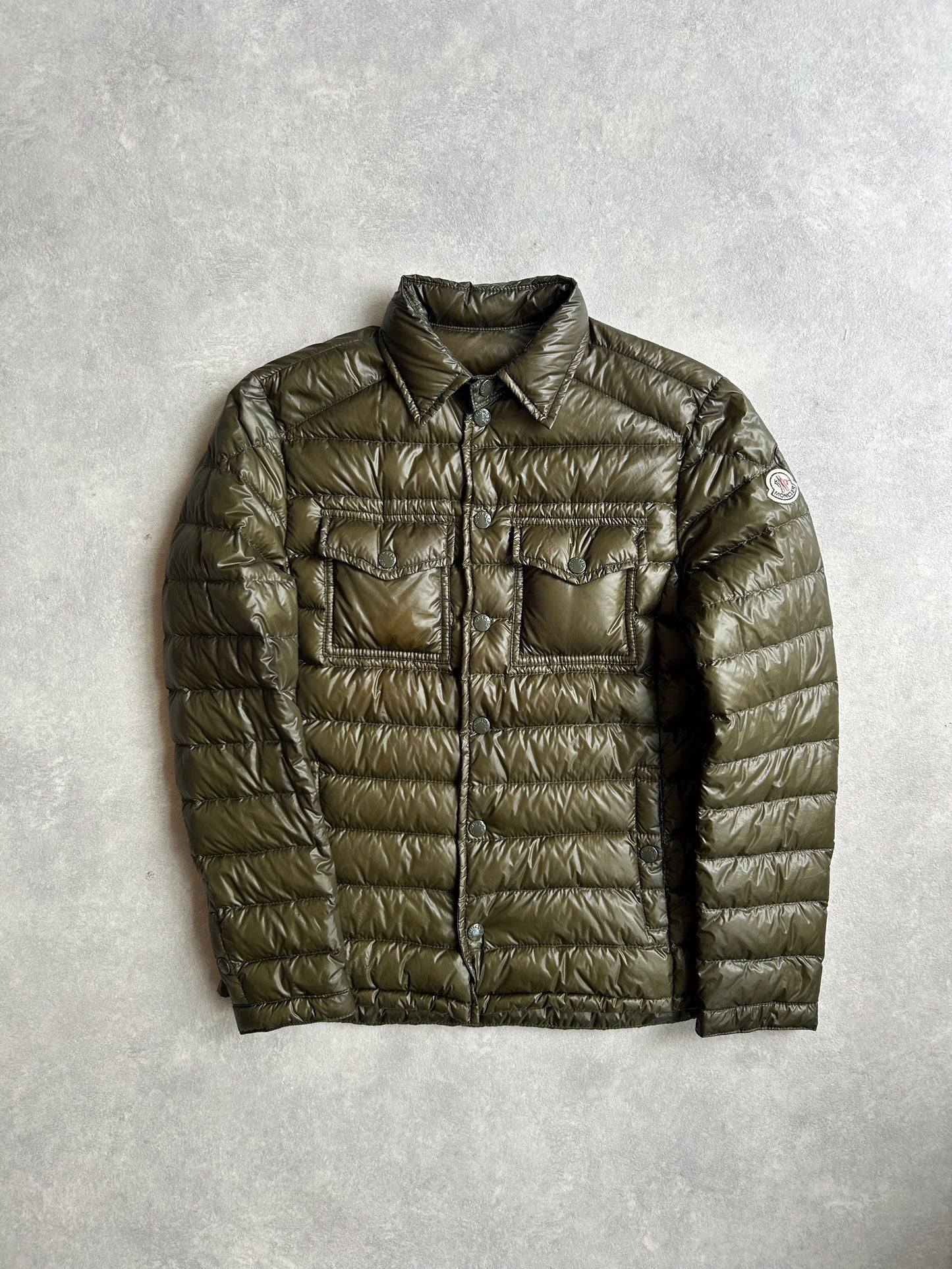 Moncler Gregoire Gewatteerd jack Khaki Groen XS