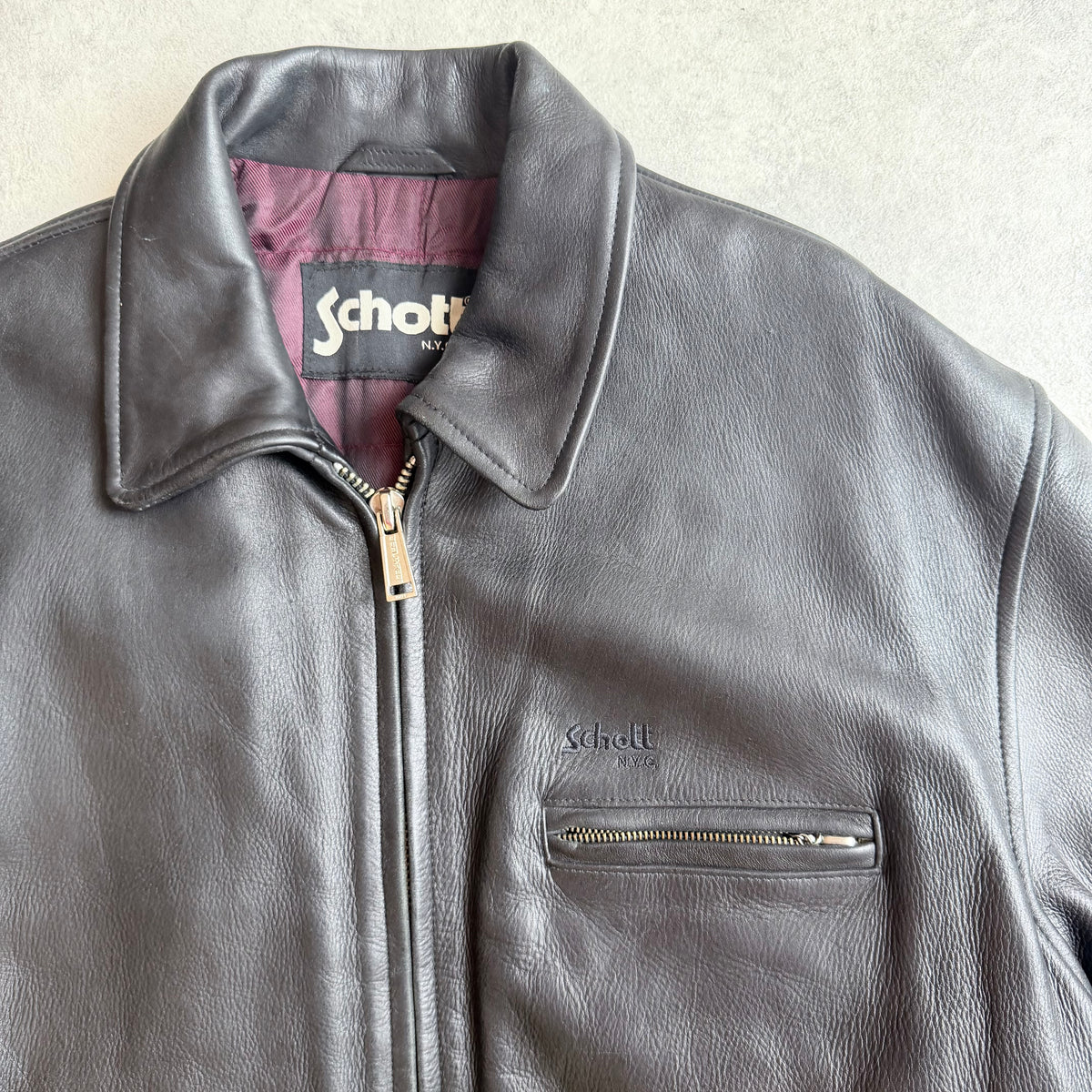 Schott N.Y.C Leather Jacket L