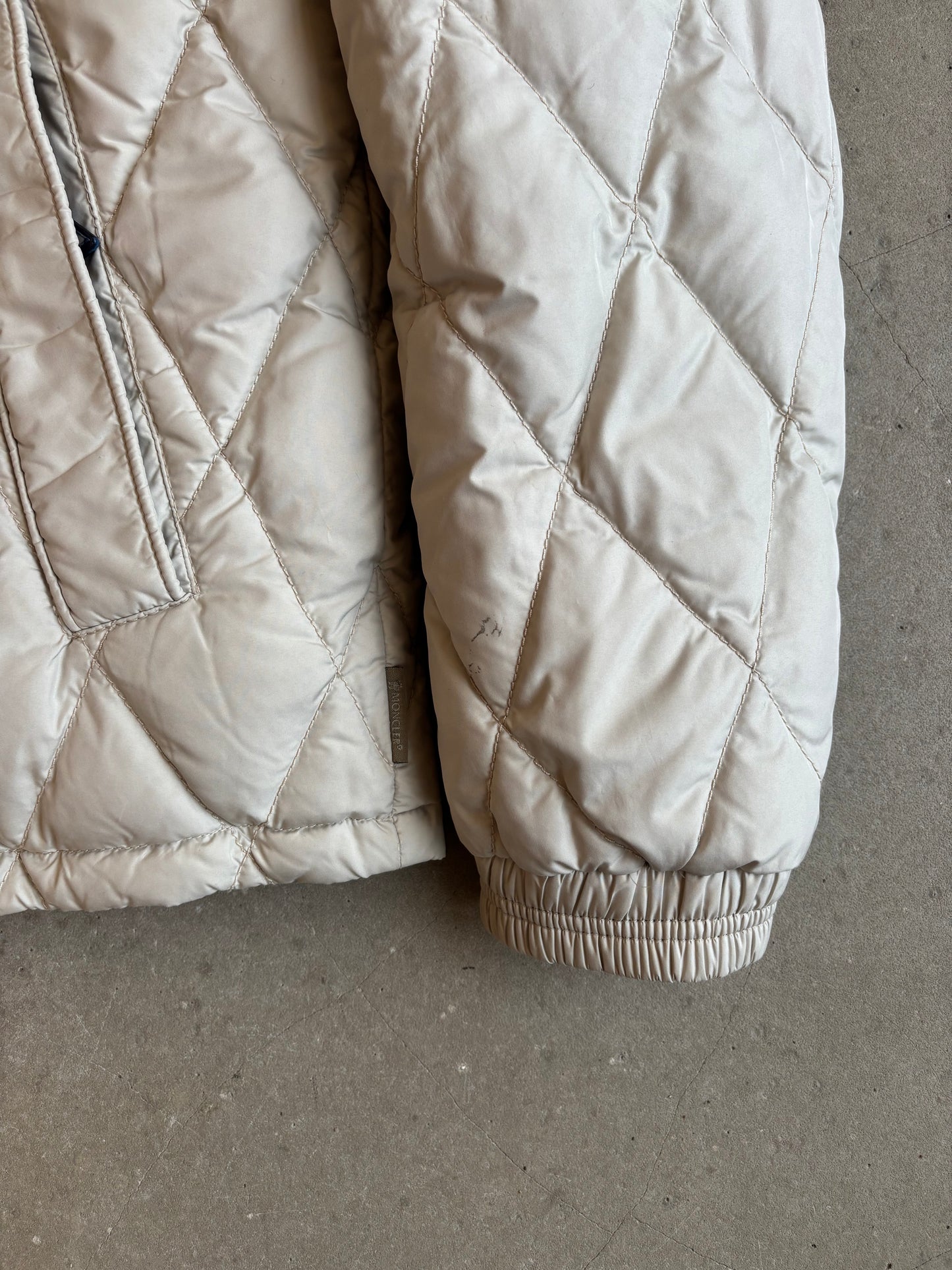 Moncler Down Jacket Double Sided Grey/Beige Size 4