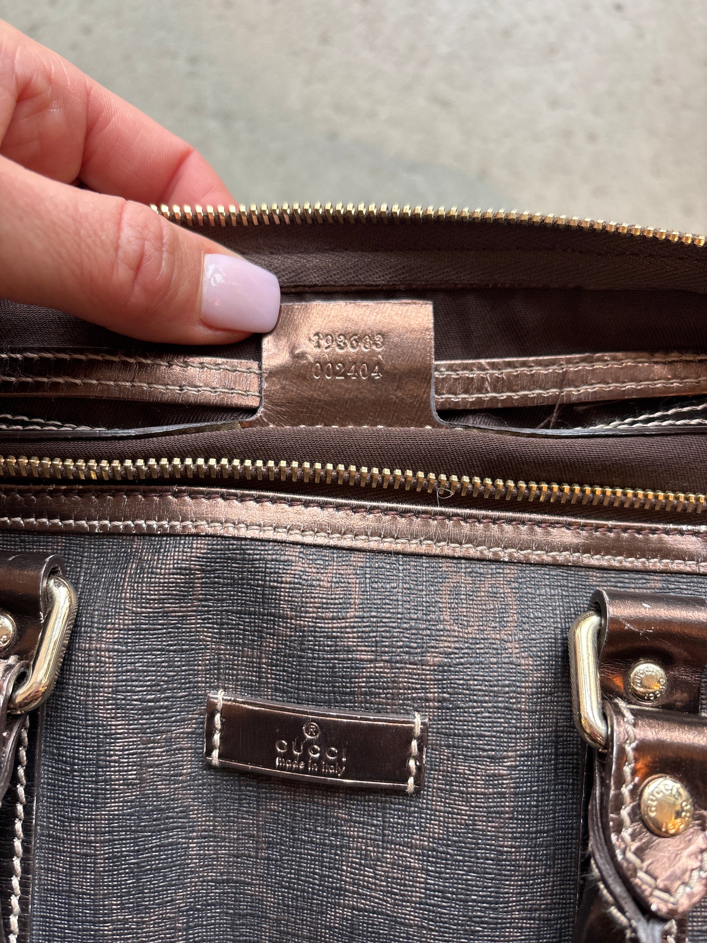 Gucci GG Monogram Boston Bag Brown