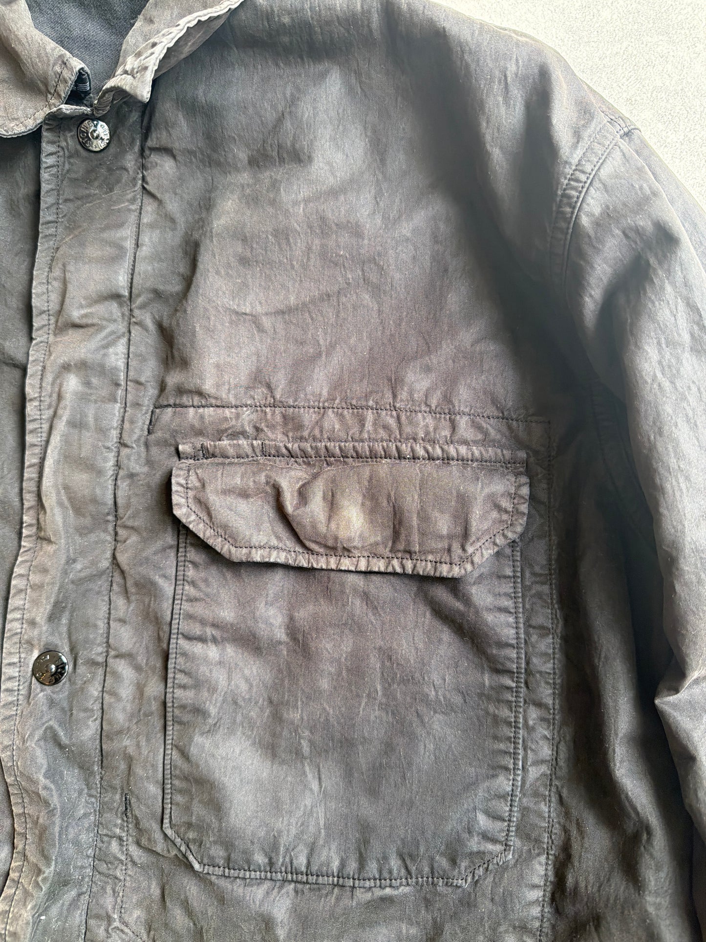 Stone Island Garment Dyed Overshirt  Black XXL