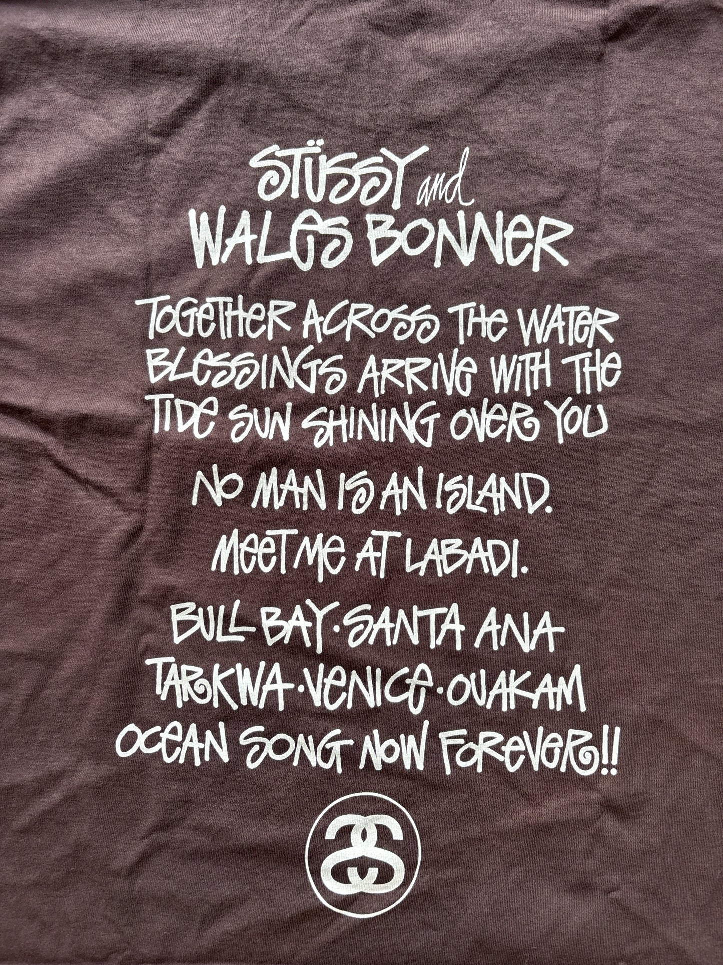 Stussy X Wales Bonner Ocean Song Tee Brown