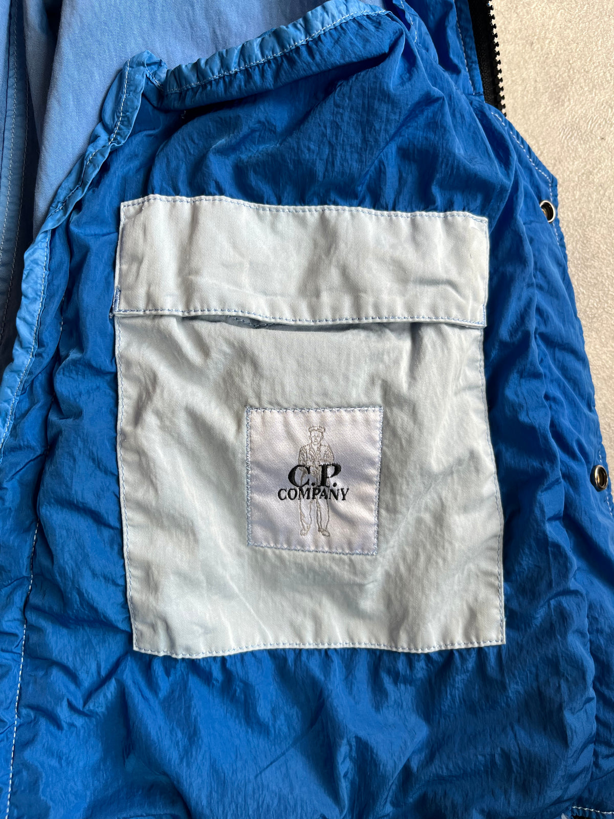 CP Company Raso C-P Garment Dyed Jacket Blue/White