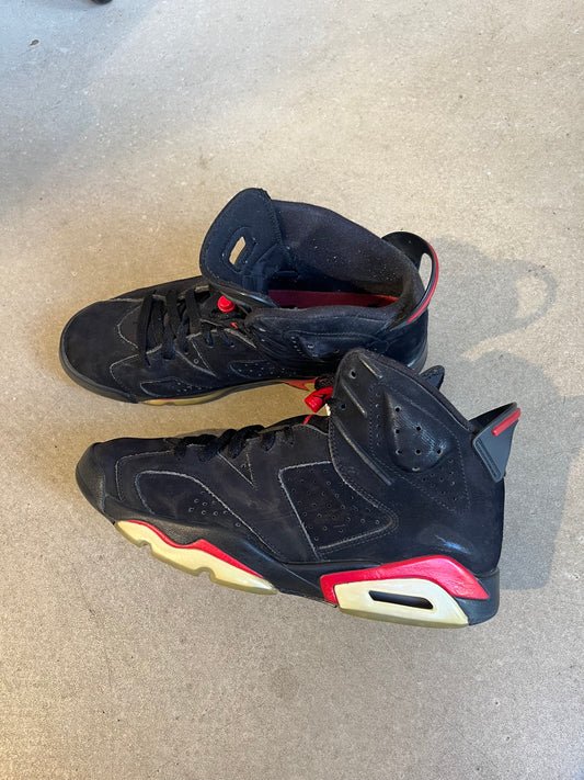 Jordan 6 Retro Black Varsity Red 2010 EU 44.5