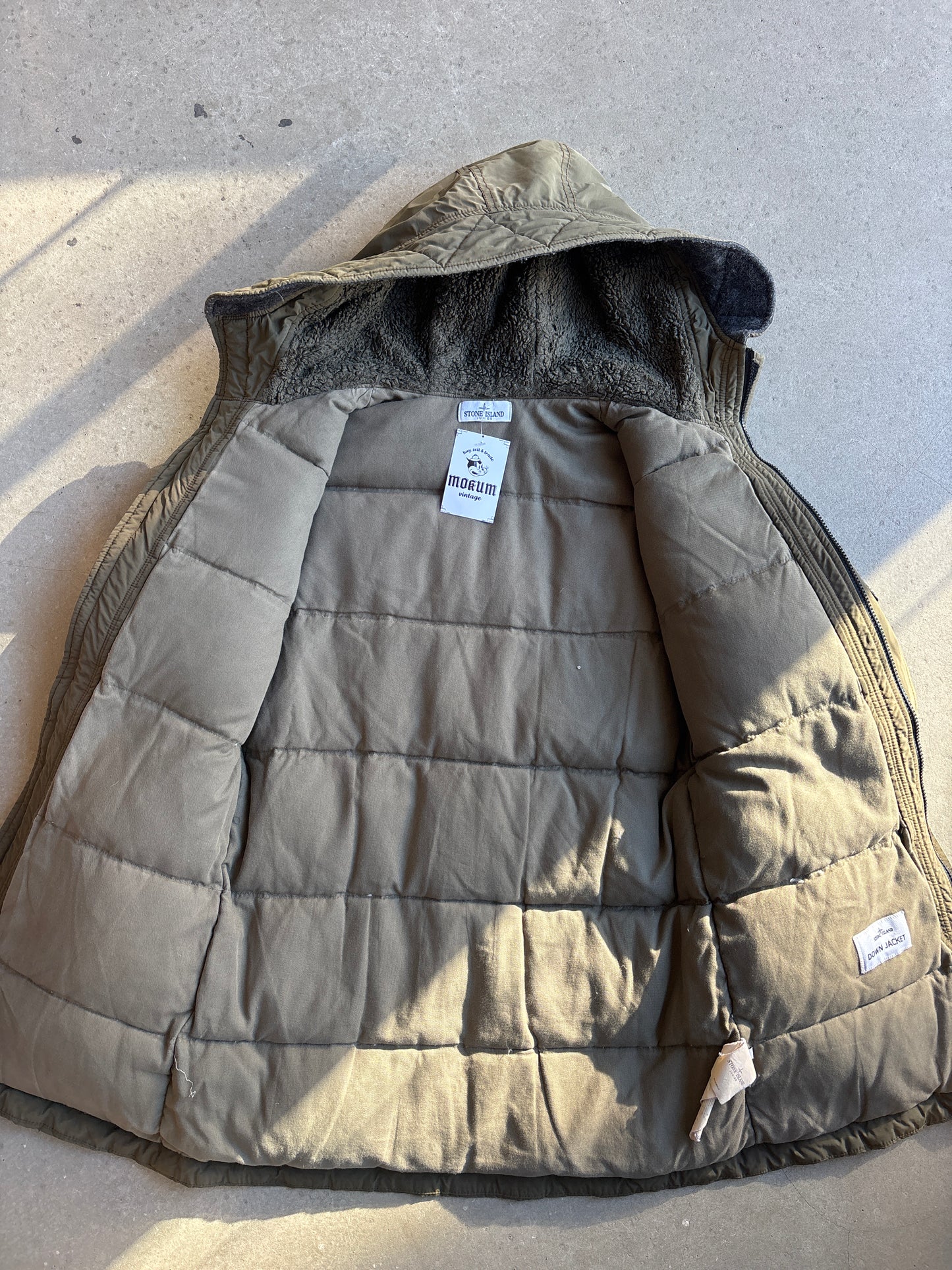 Stone Island Junior Down Jacket Khaki 14