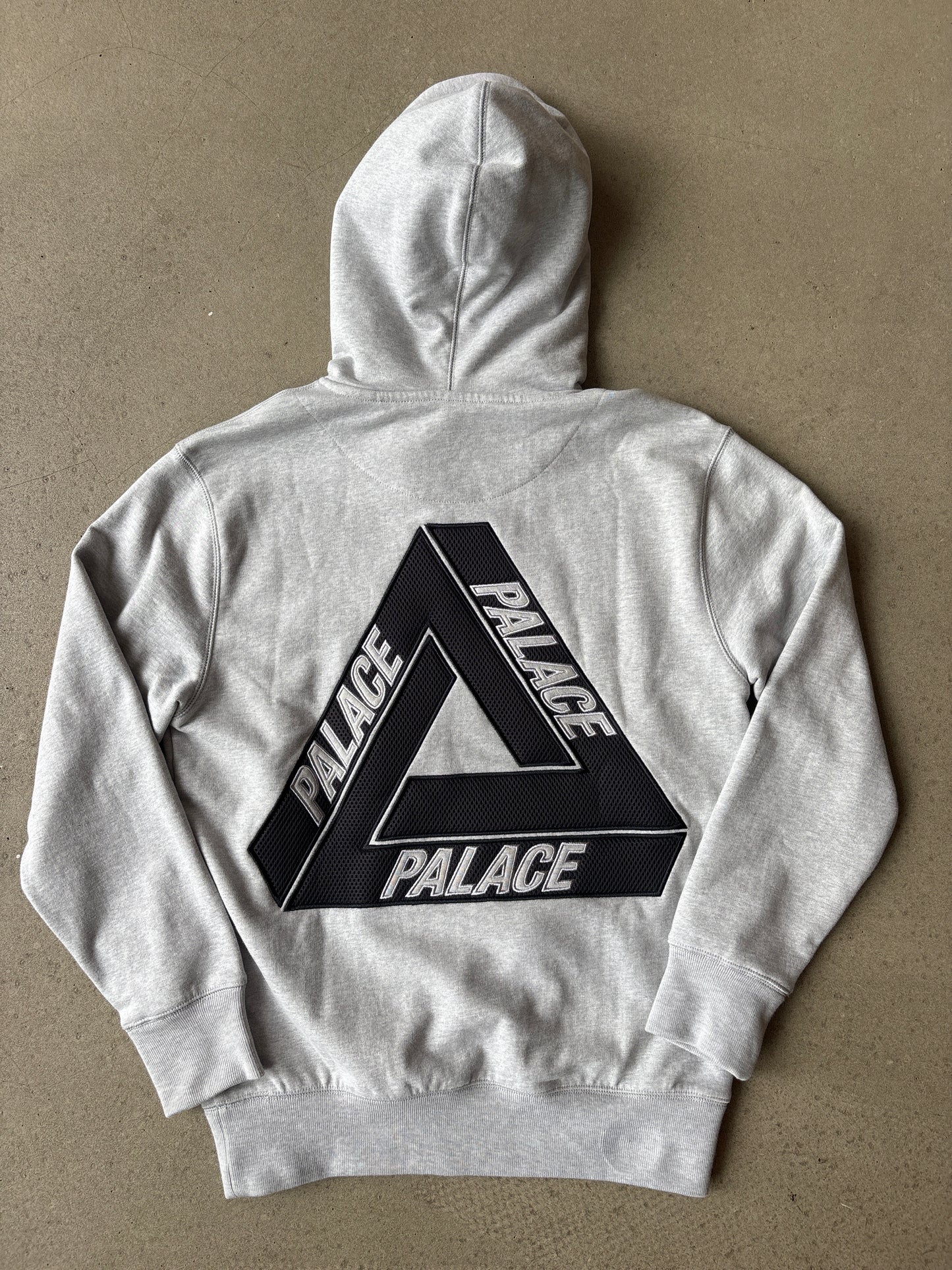 Palace Tri-Mesh Hoodie Grey Small