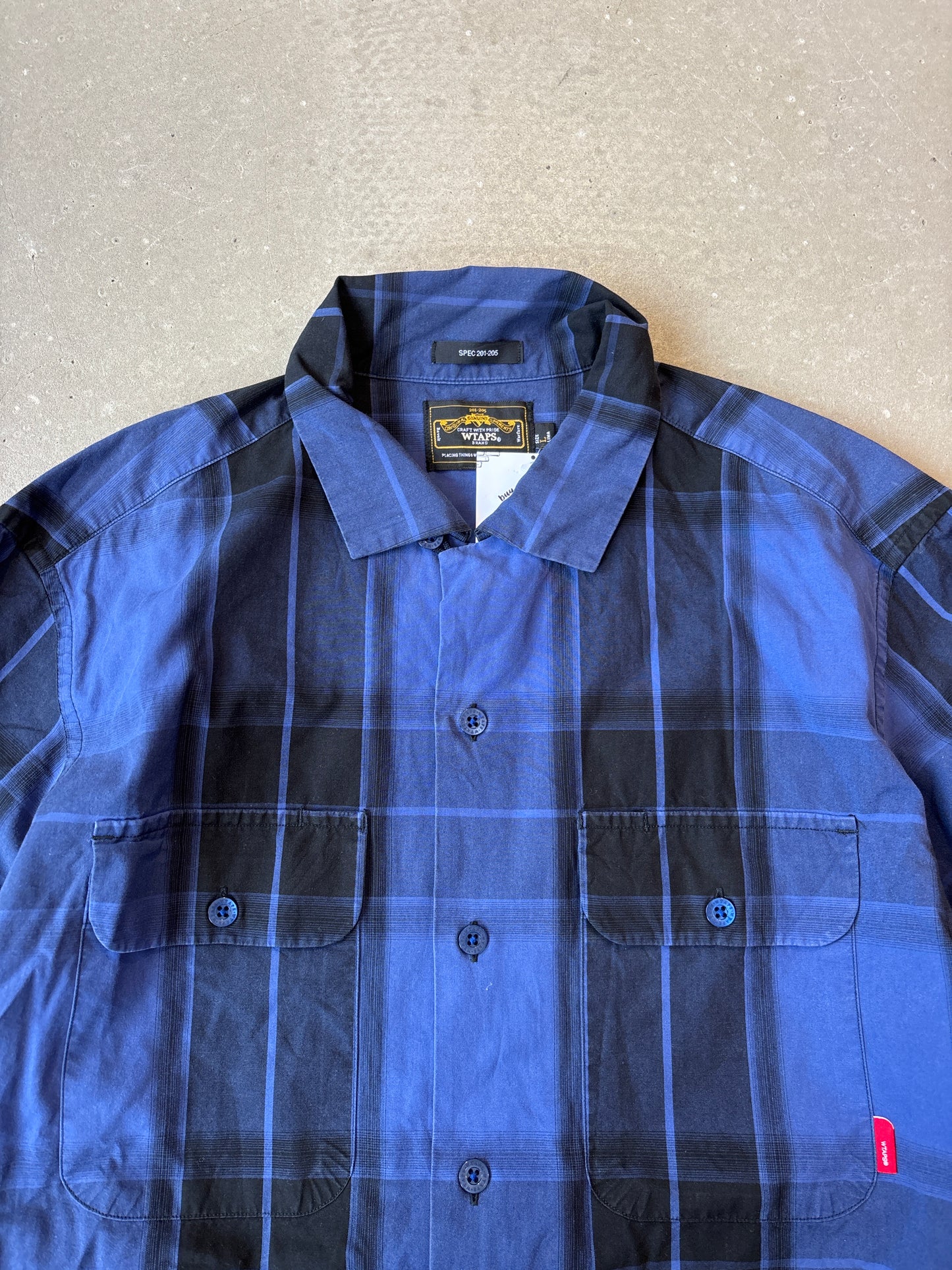 WTAPS Plaid Shirt Blue Large