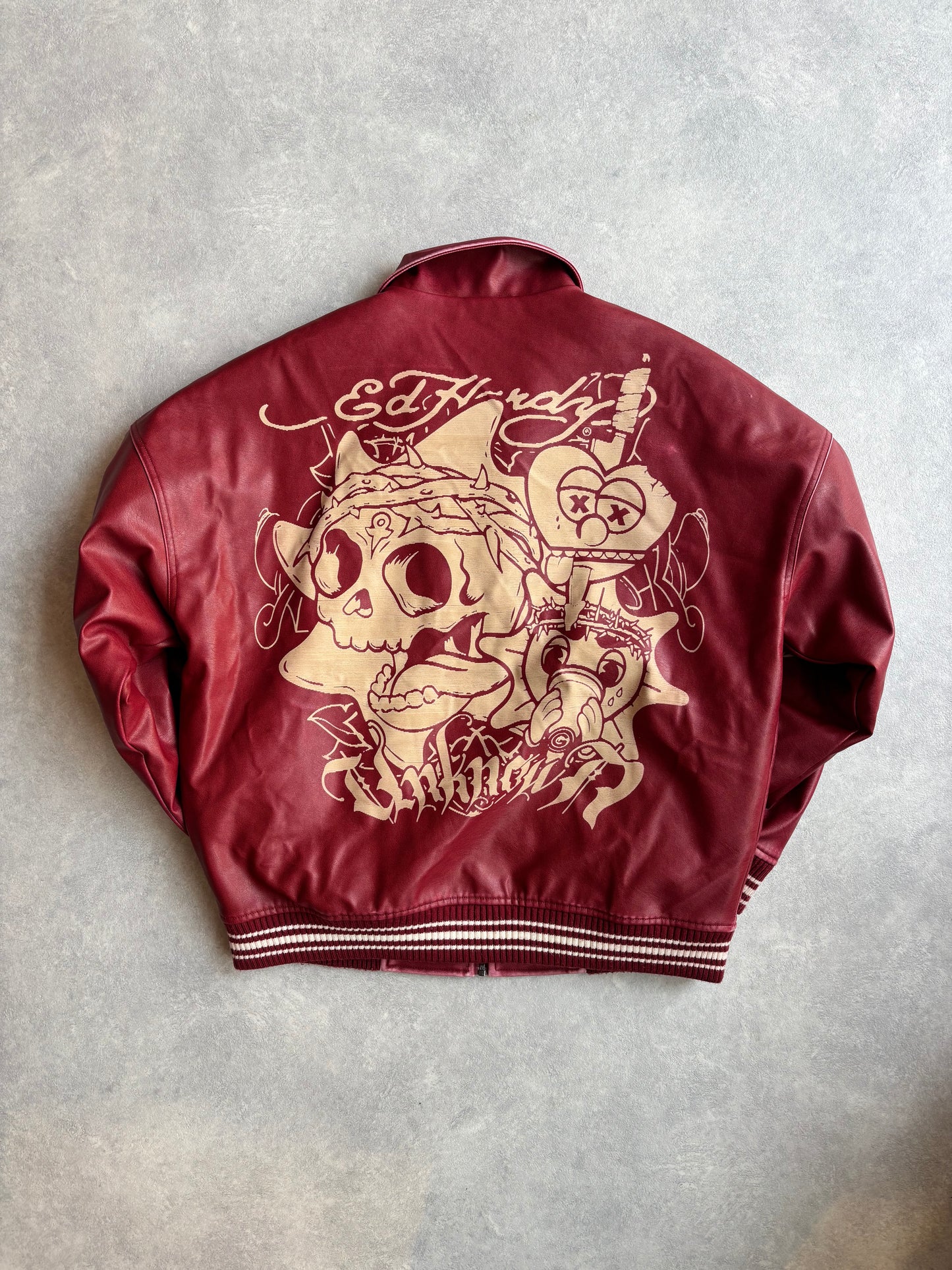 Ed Hardy x Unknown London X Chief Keef Jacket Red L