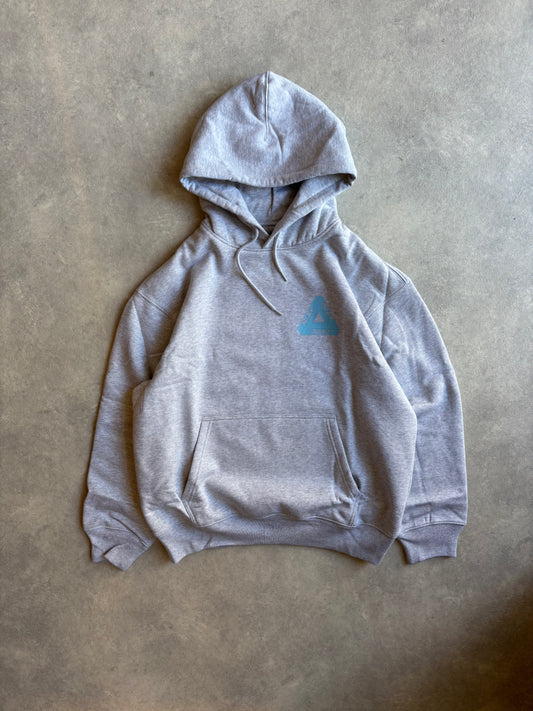 Palace Tri-Ferg Hood Grey Marl