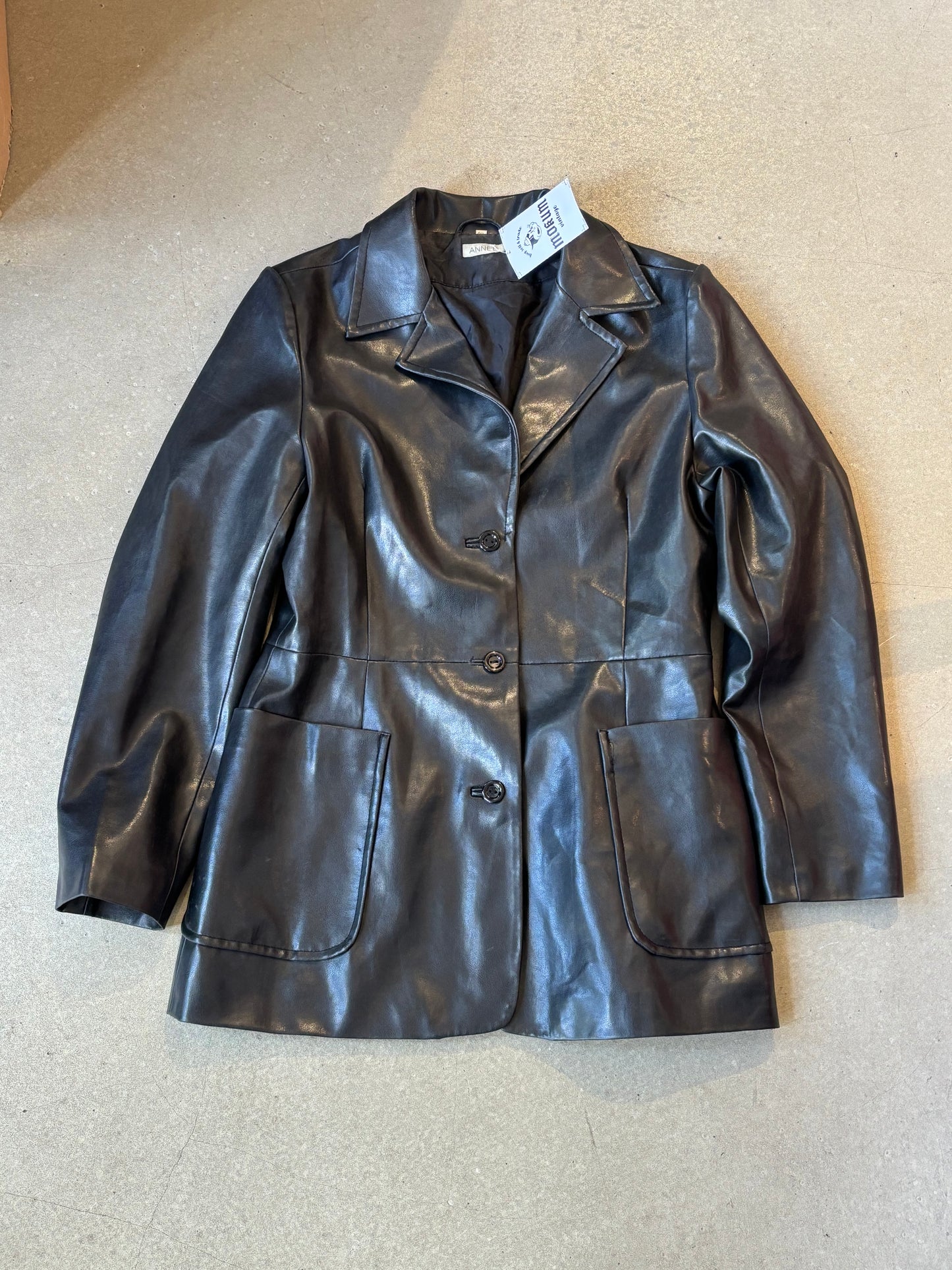 Anne L. Leather Jacket Black 40
