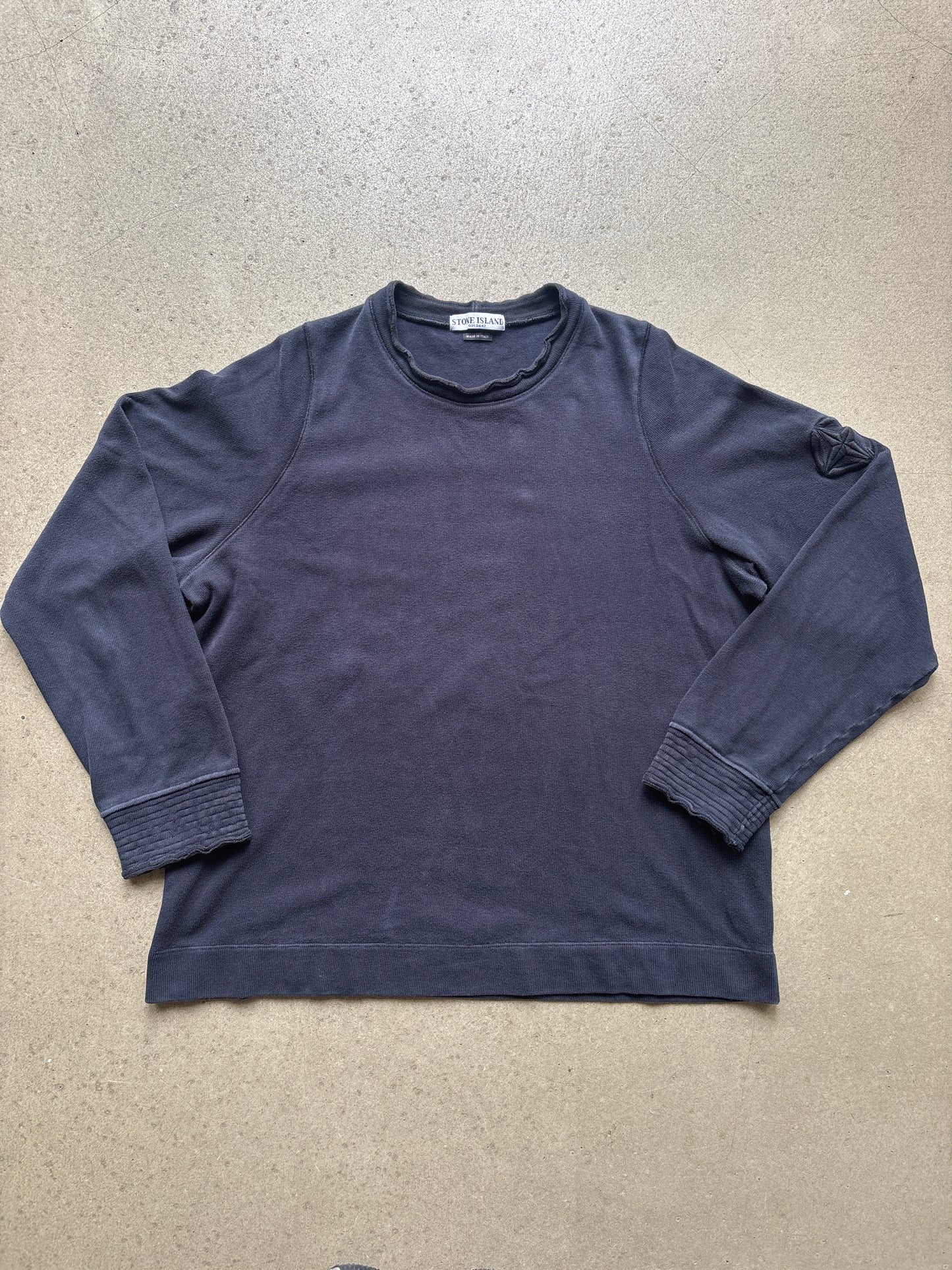 Vintage Stone Island Compass Logo Sleeve Sweater Navy XL