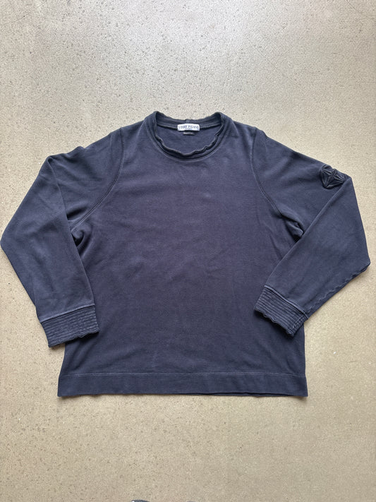 Vintage Stone Island Compass Logo Sleeve Sweater Navy XL