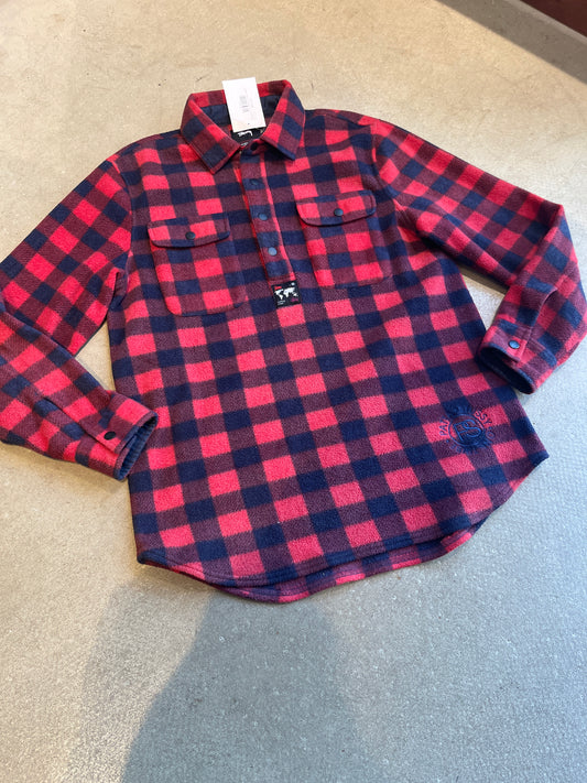 Stussy X Patta Pullover Button Up Fleece Red S