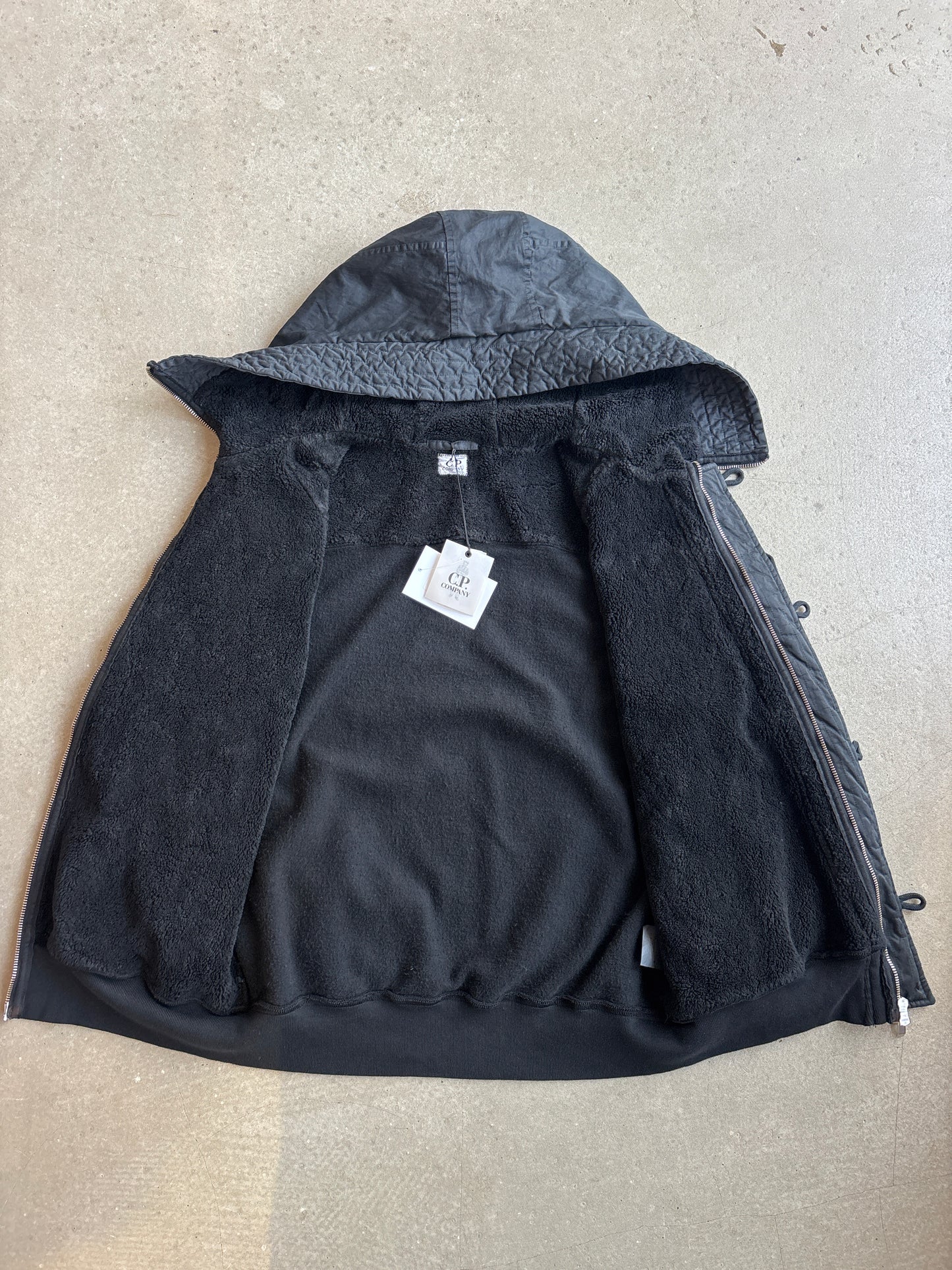 Vintage CP Company Hooded Exploder Bomber Black Large