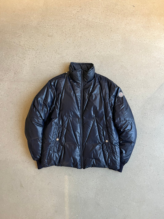 Moncler Big M Logo Down Jacket Navy L