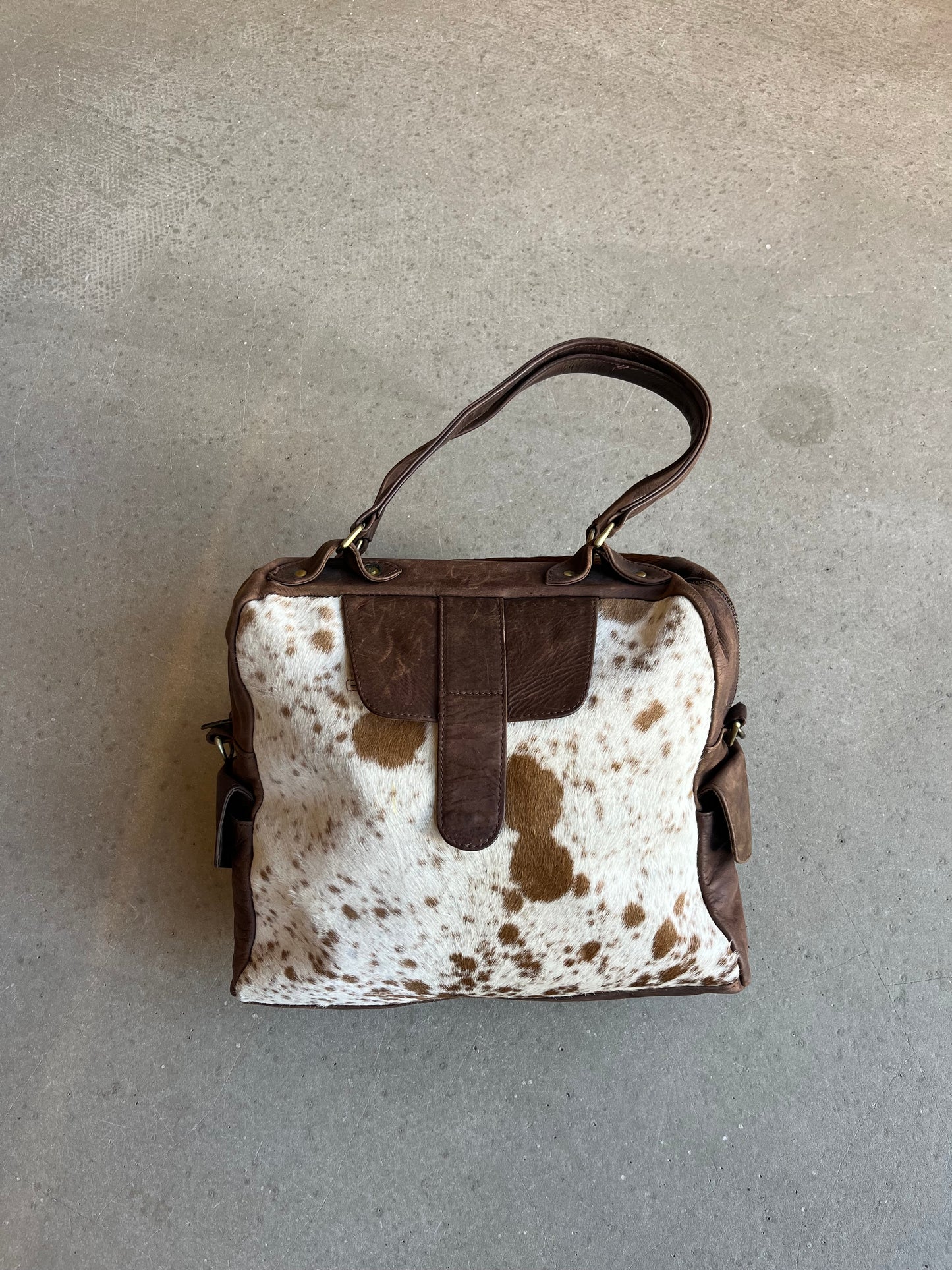 Vintage Cowskin Leather Handbag