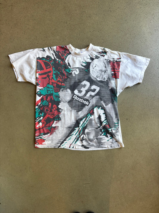 Reebok 32 Marcus Allen Tee White XL