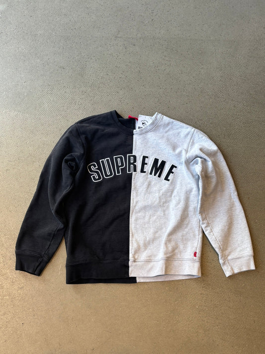 Supreme Split Crewneck Sweatshirt Black M