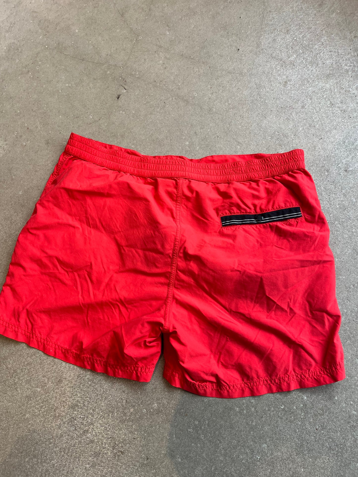 Vintage Stone Island Logo Shorts Red XL