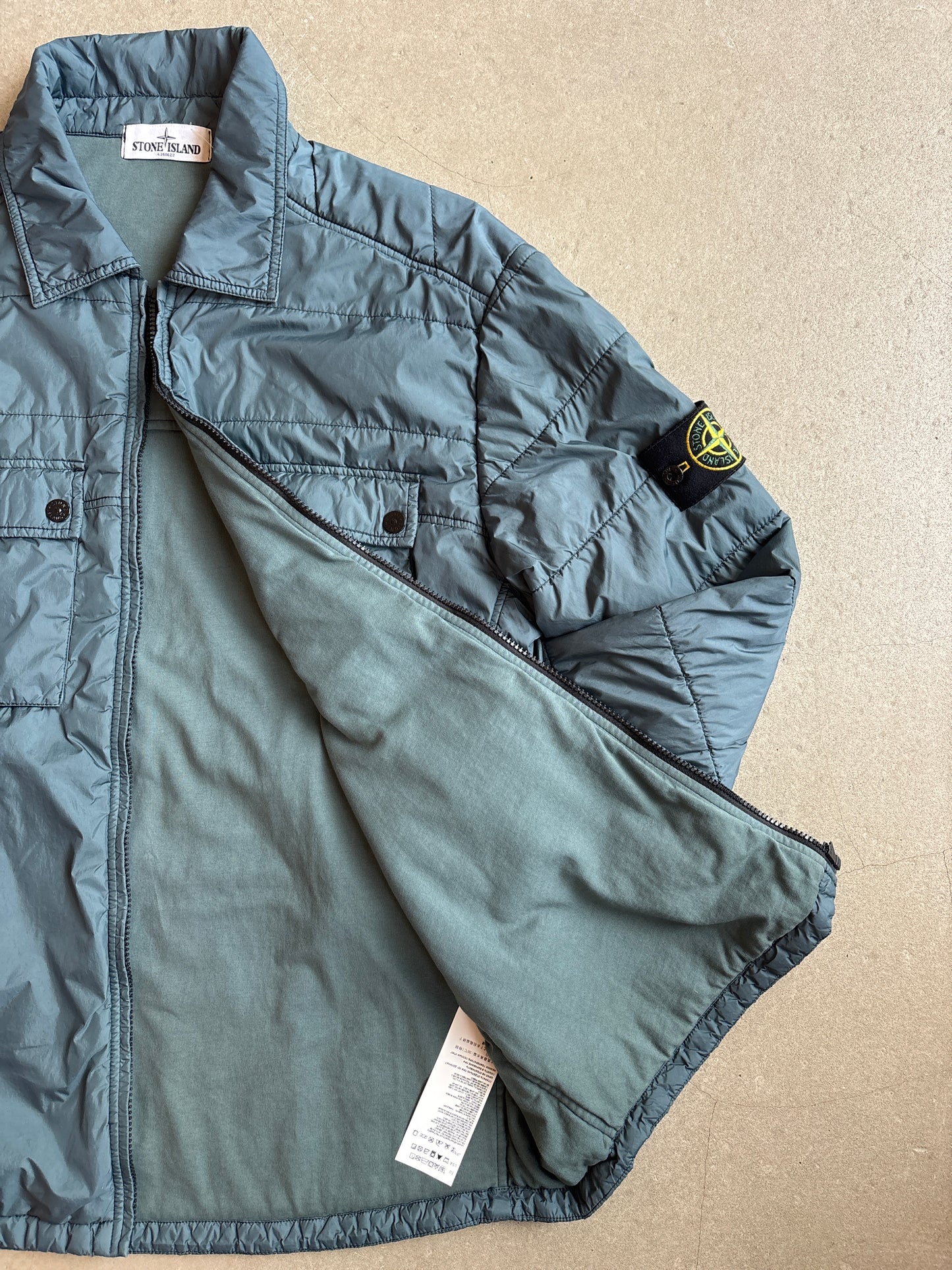 Stone Island Micro Yarn Cotton Lined Overshirt Jacket Blue XXL