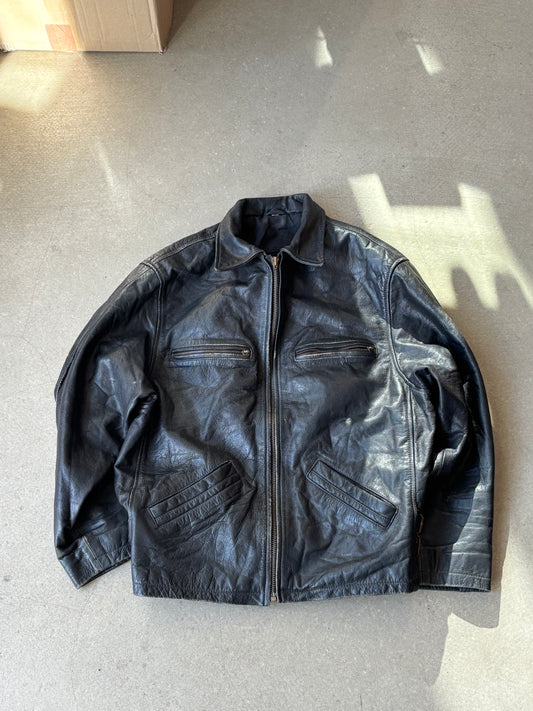 Leather Jacket Black L