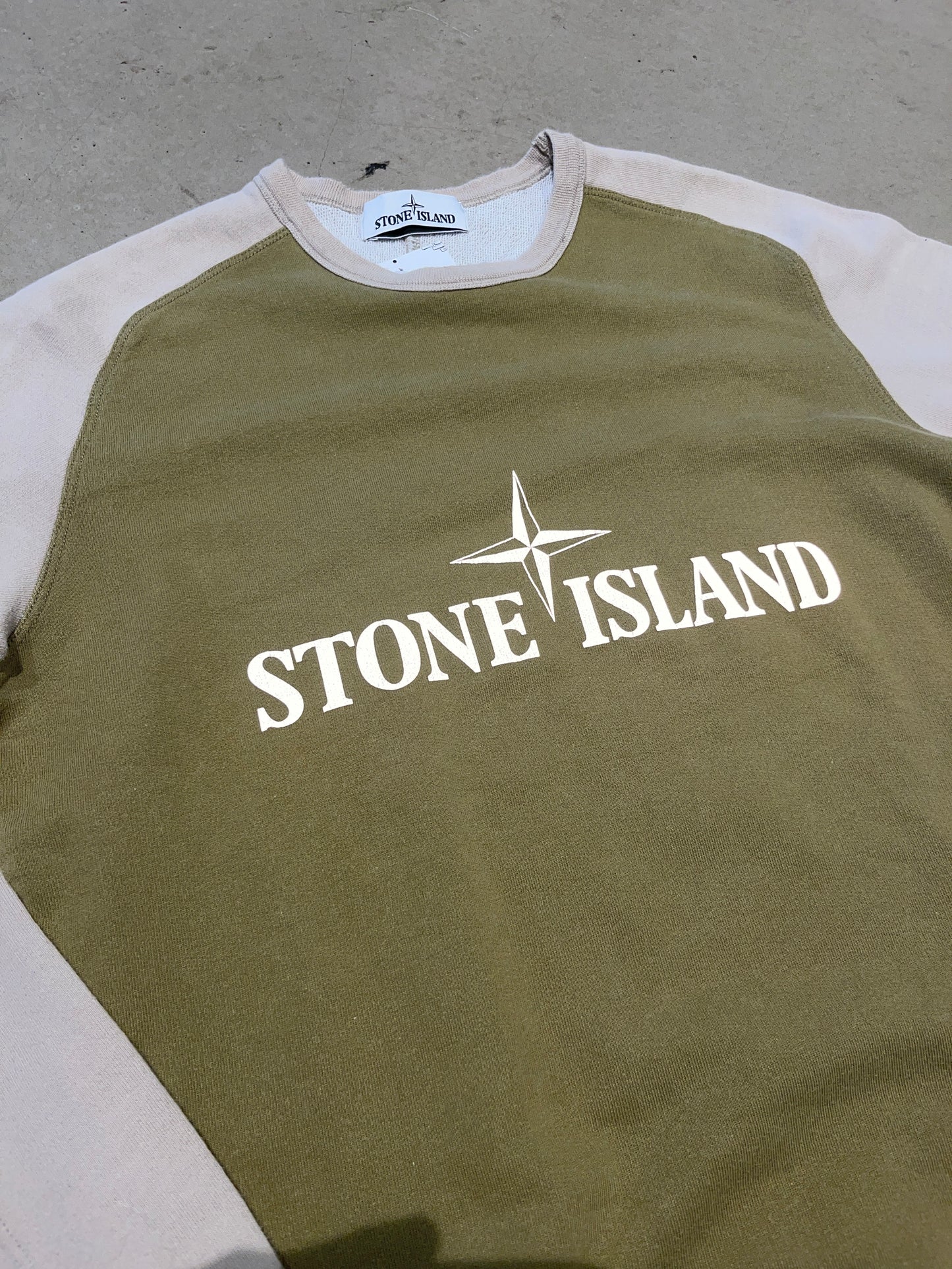 Stone Island Two Tone Reflective Sweater Green Medium