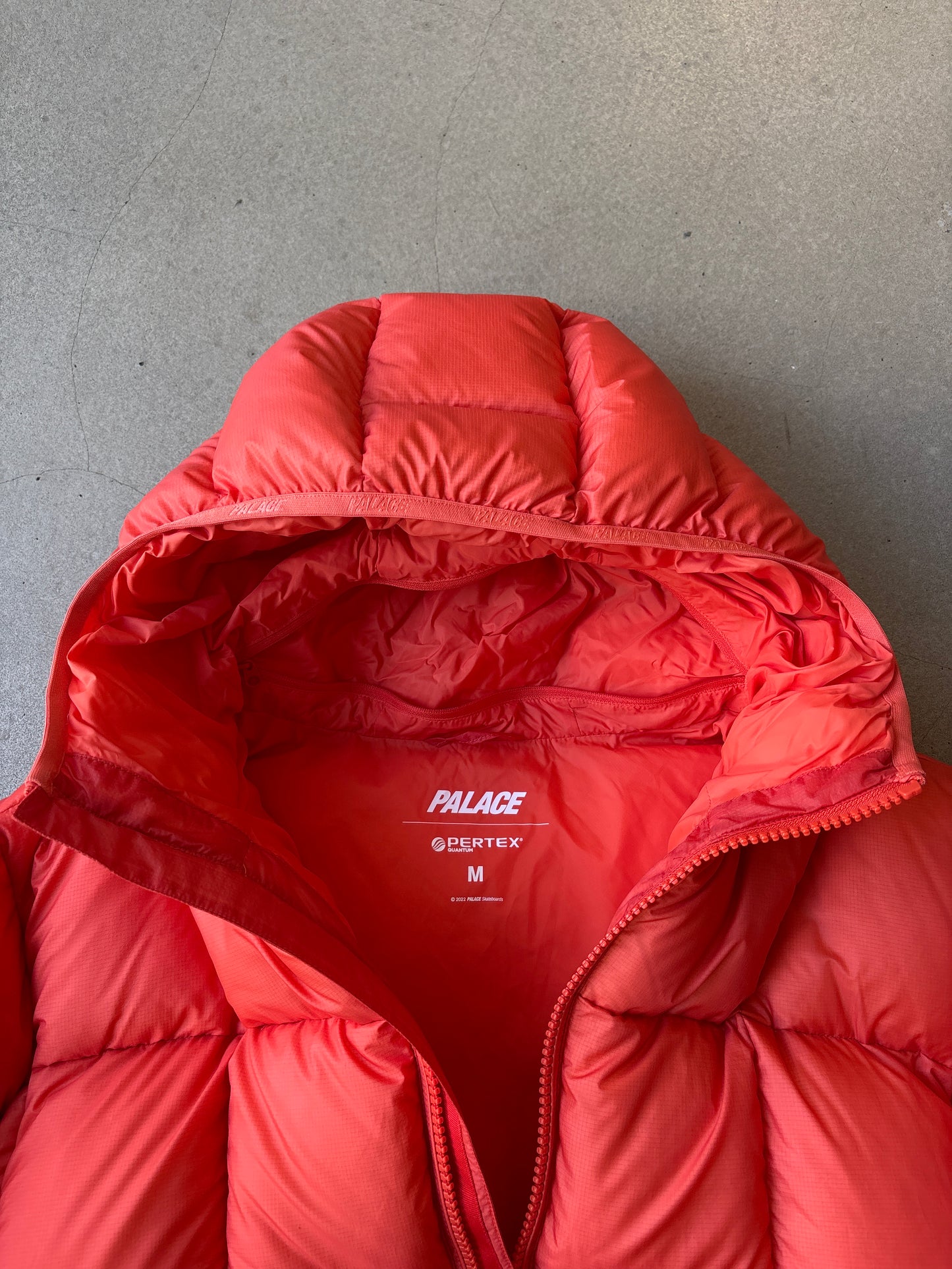 Palace Pertex Frost Balaclava Puffa Orange M
