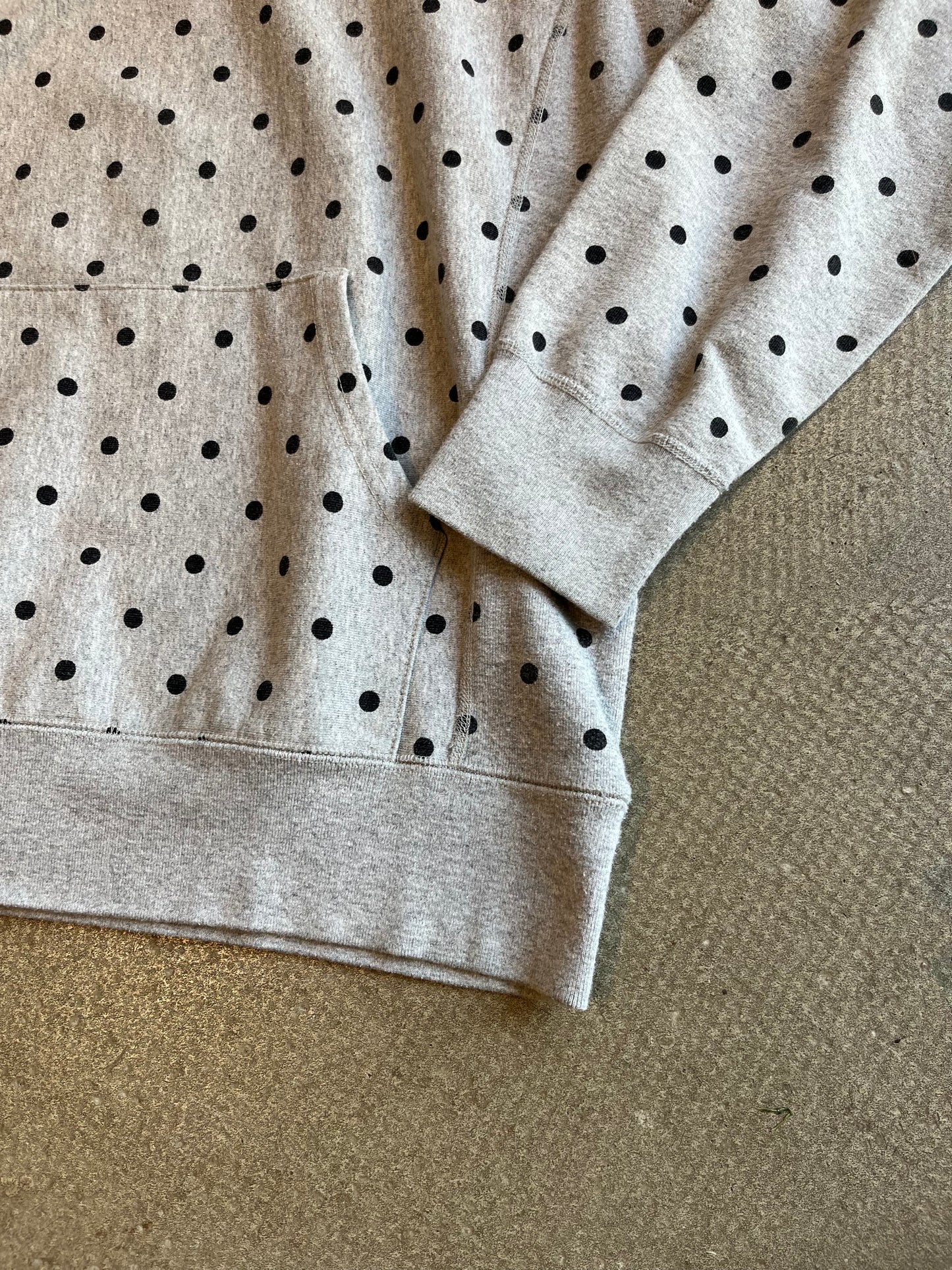 Supreme X CDG Pulka Dot Hoodie Grey XL