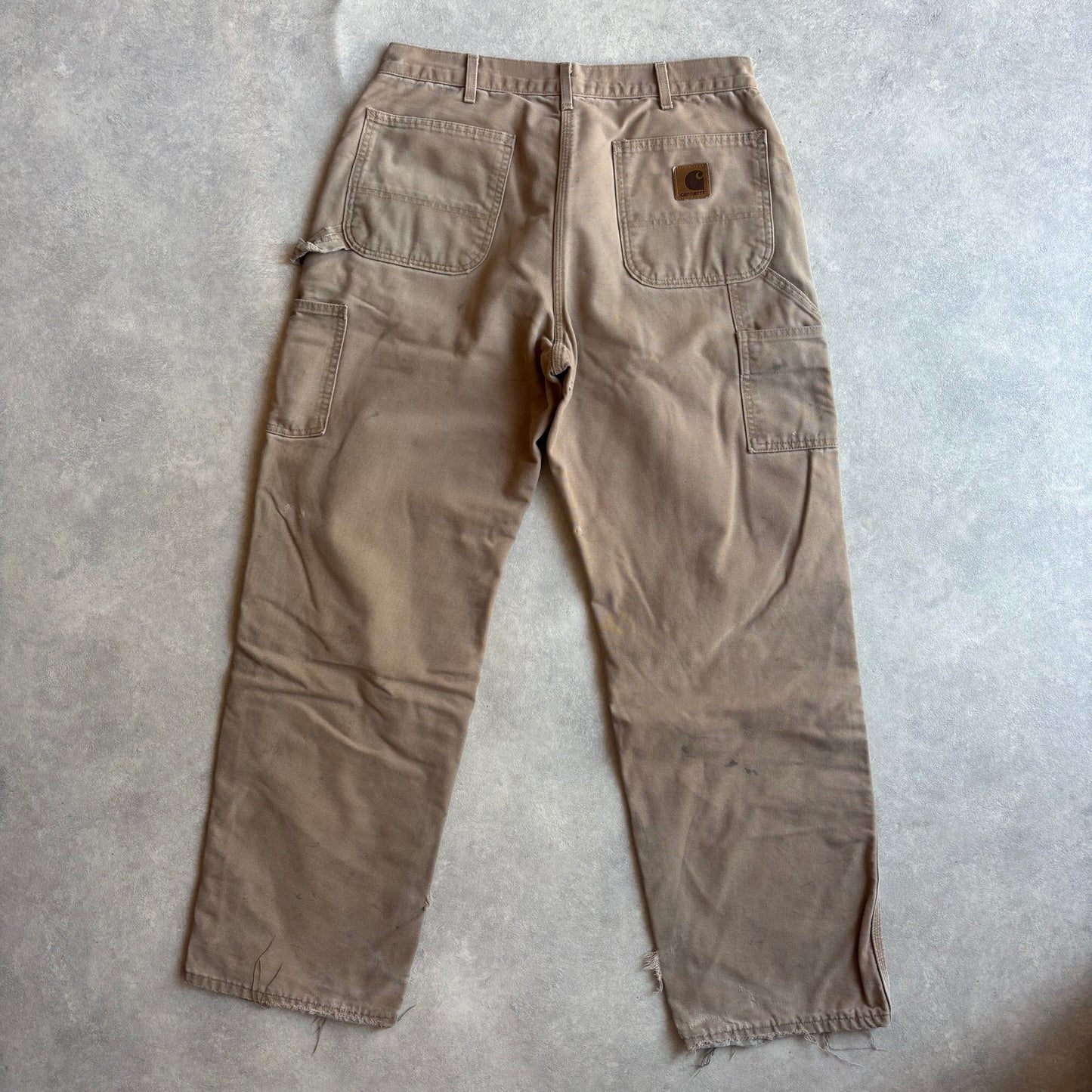 Carhartt Lined Workwear Pants Made in USA Beige