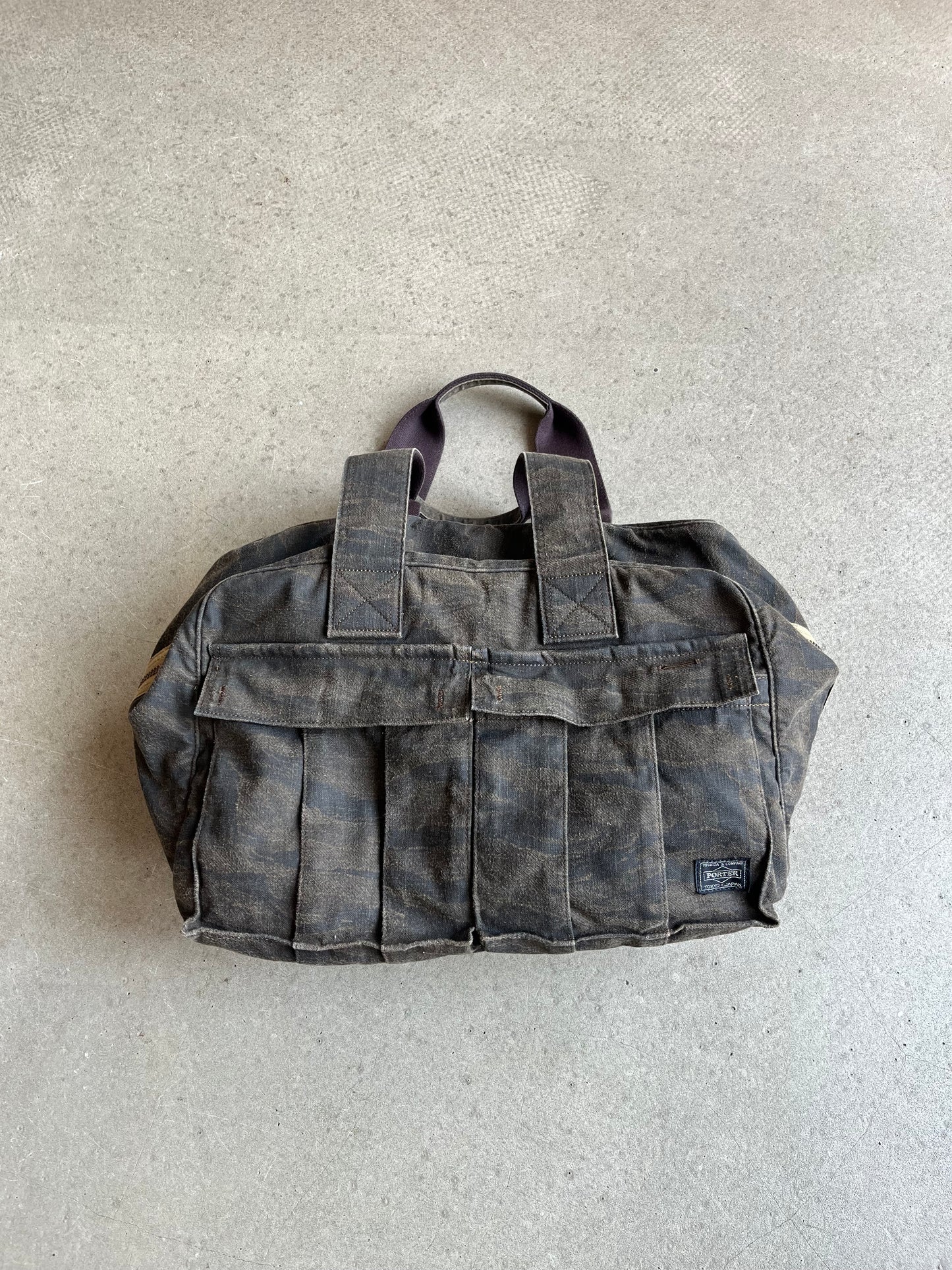 Porter Green Eye Boston Bag Brown