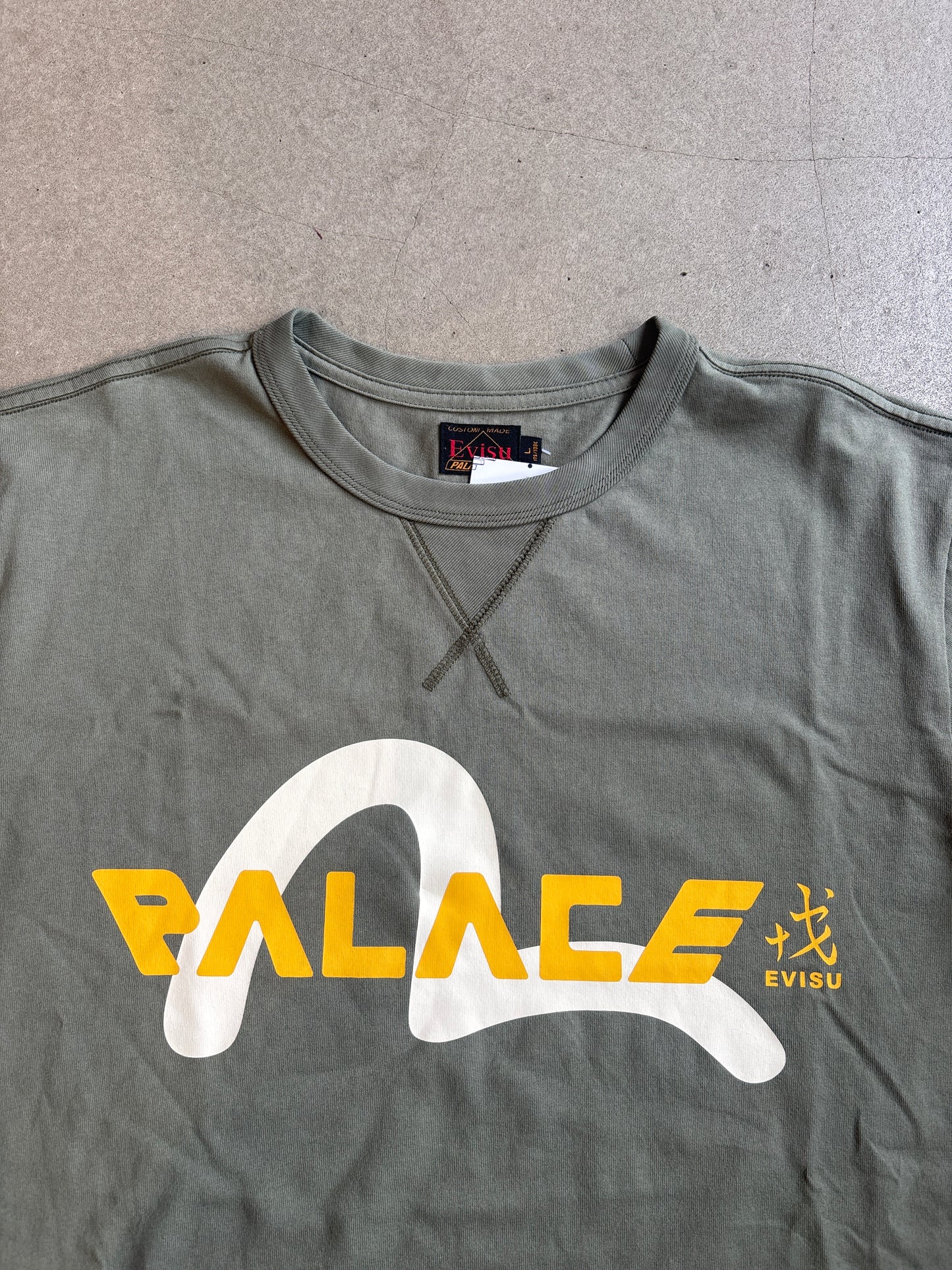Palace x Evisu Logo T-Shirt Green
