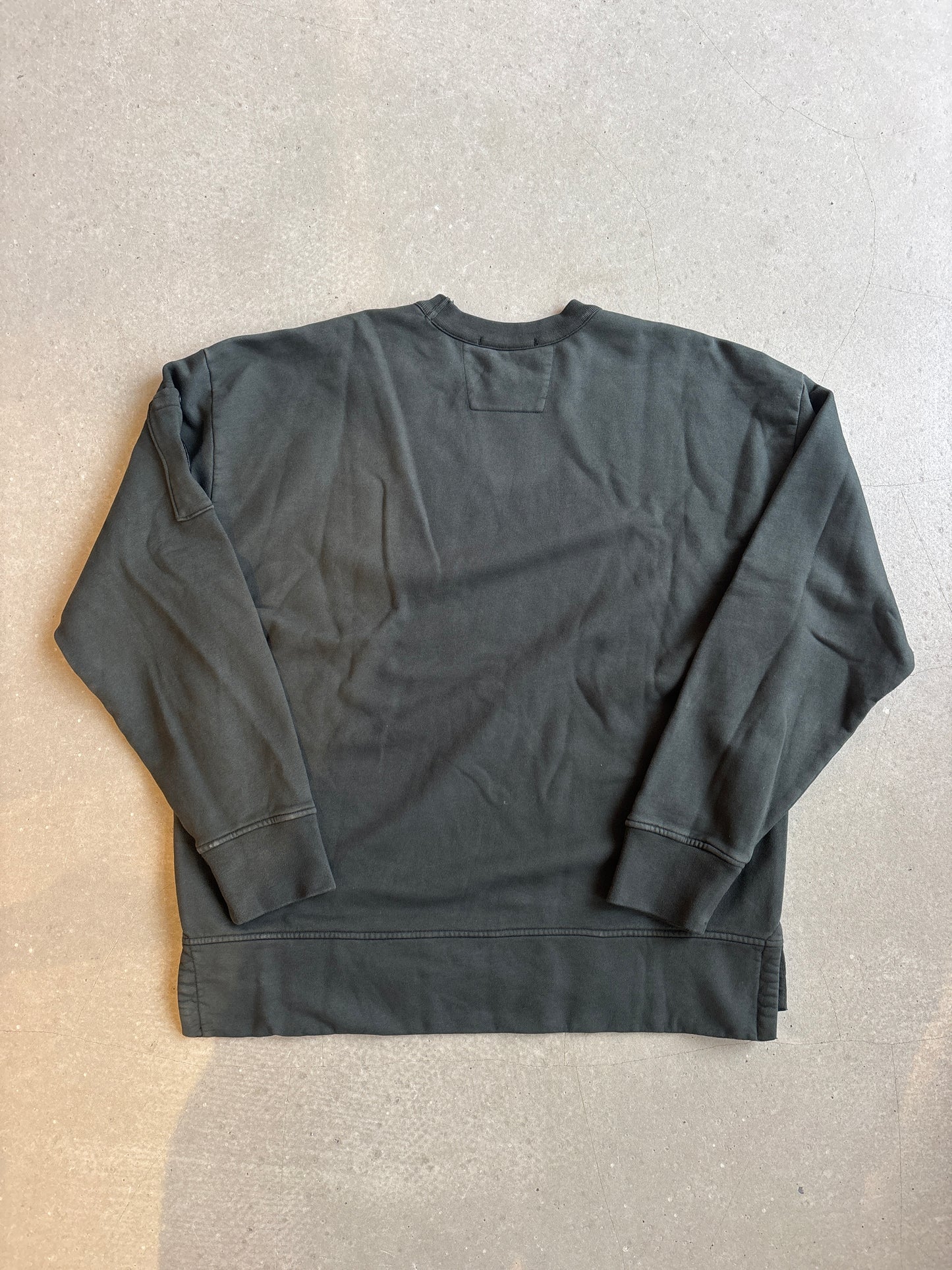 C.P. Company Crewneck Brushed Emerized Diagonal Fleece Green M