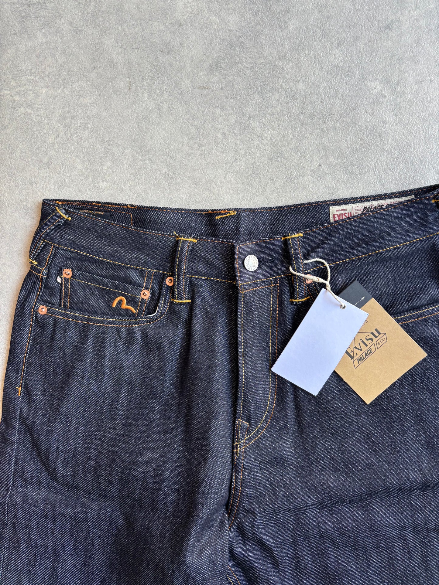 Palace Evisu Long Denim Short Indigo Size 30