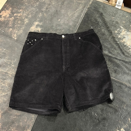 POP Black Corduroy Shorts XL