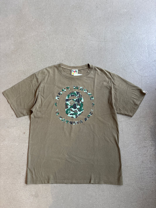 Bape Camo 01 College Logo Tee Olive XL