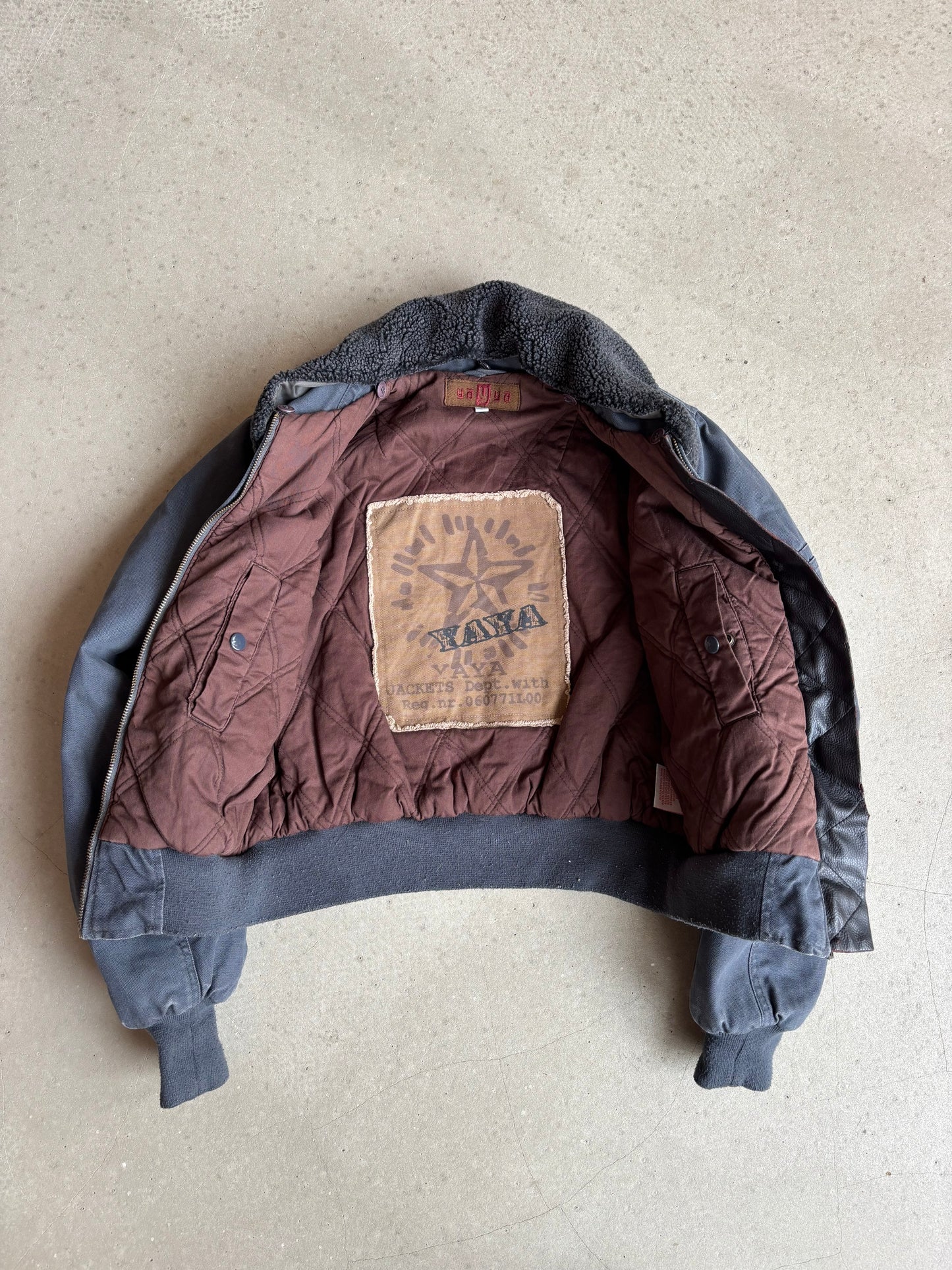 Yaya Fur Aviation Bomber Coat S